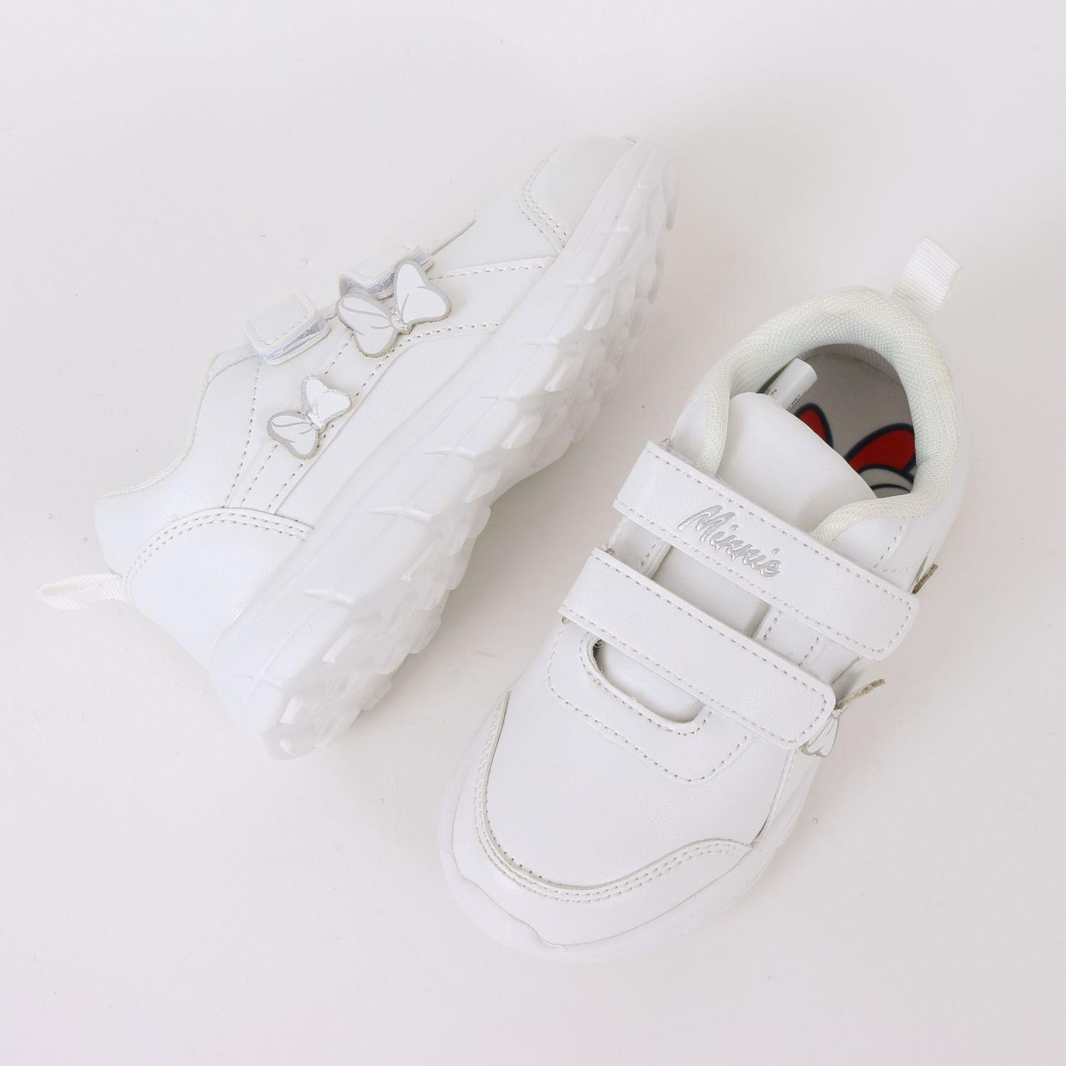 Zapatilla Escolar Niña Cintas Minnie Mouse Blanco Disney-3