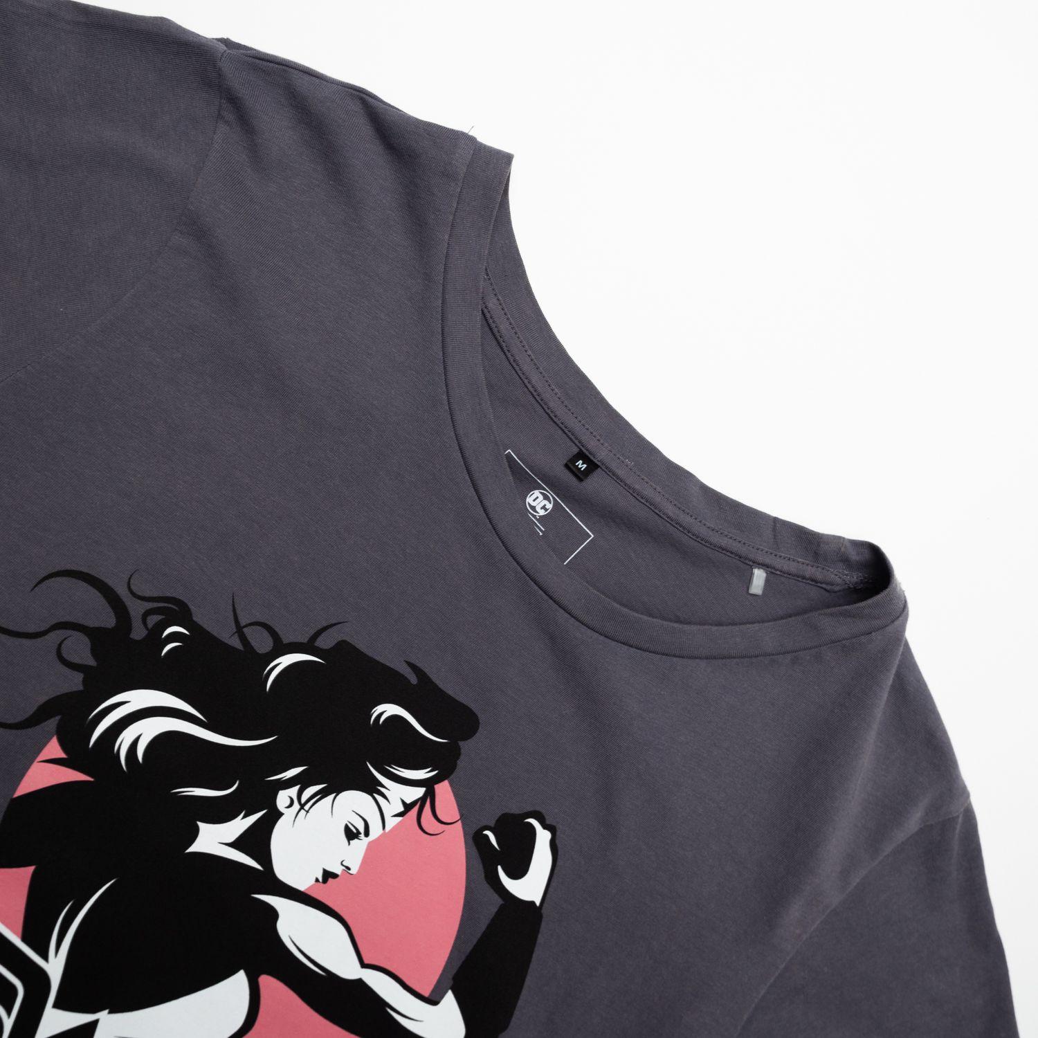 Polera Mujer Dc Comics Wonder Woman Gris-1