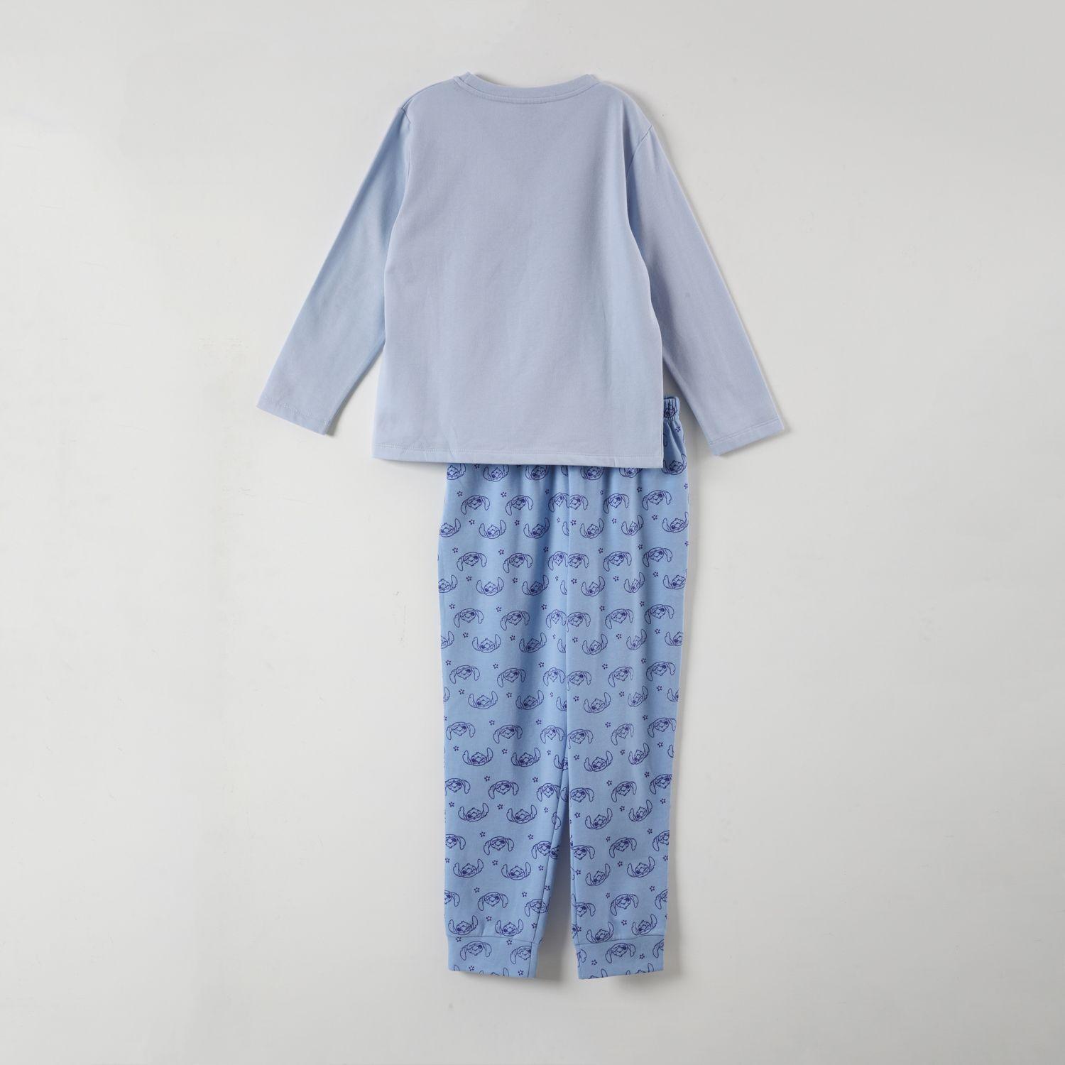 Conjunto Pijama Buzo Niña Lilo & Stitch One Celeste Disney-5
