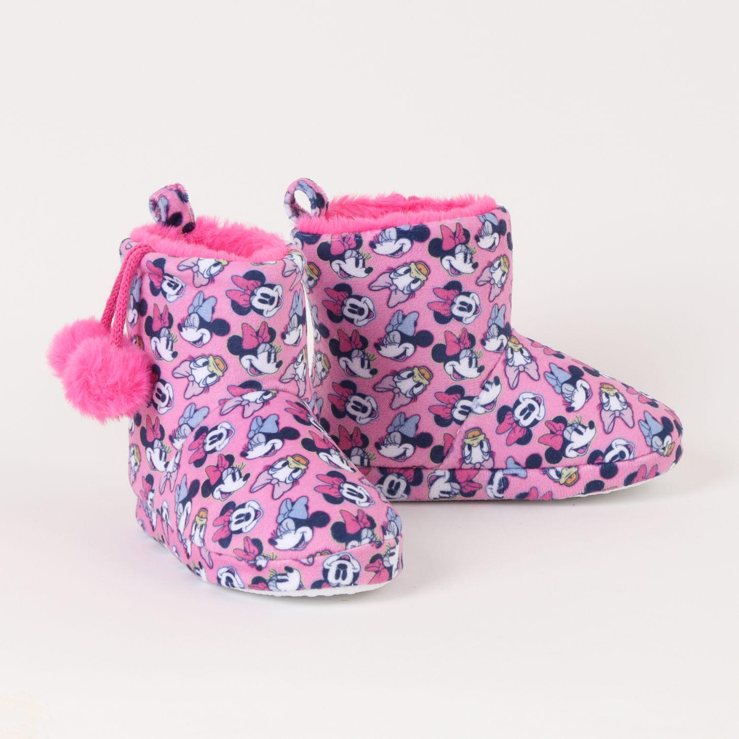Pantufla Bota Niña Minnie & Daisy Faces Rosado Disney-0
