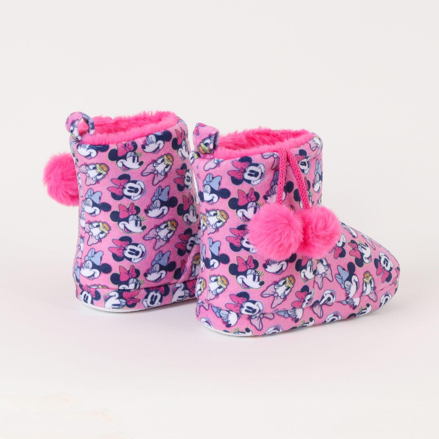 Pantufla Bota Niña Minnie & Daisy Faces Rosado Disney-2