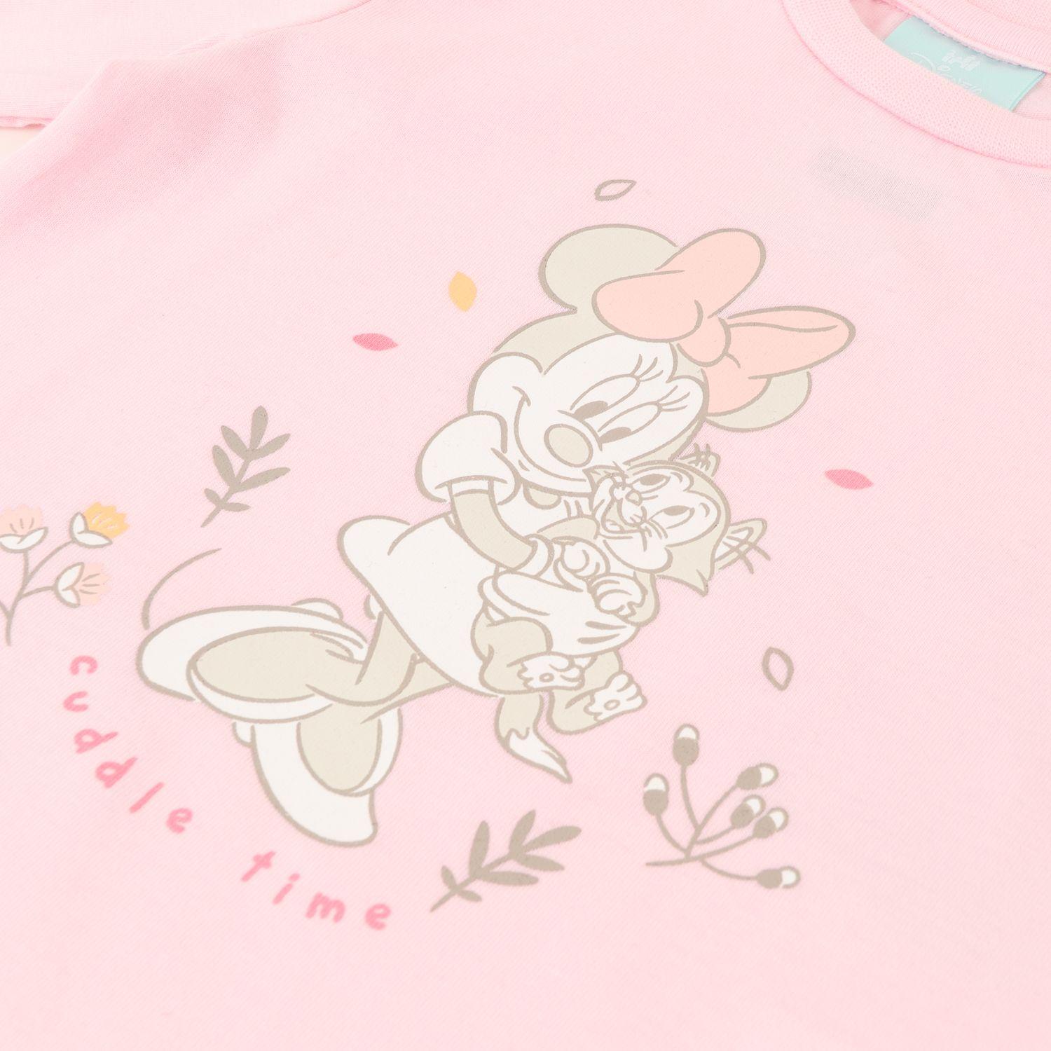 Conjunto Pijama Bebe Minnie Cuddle Time Rosado Disney-1