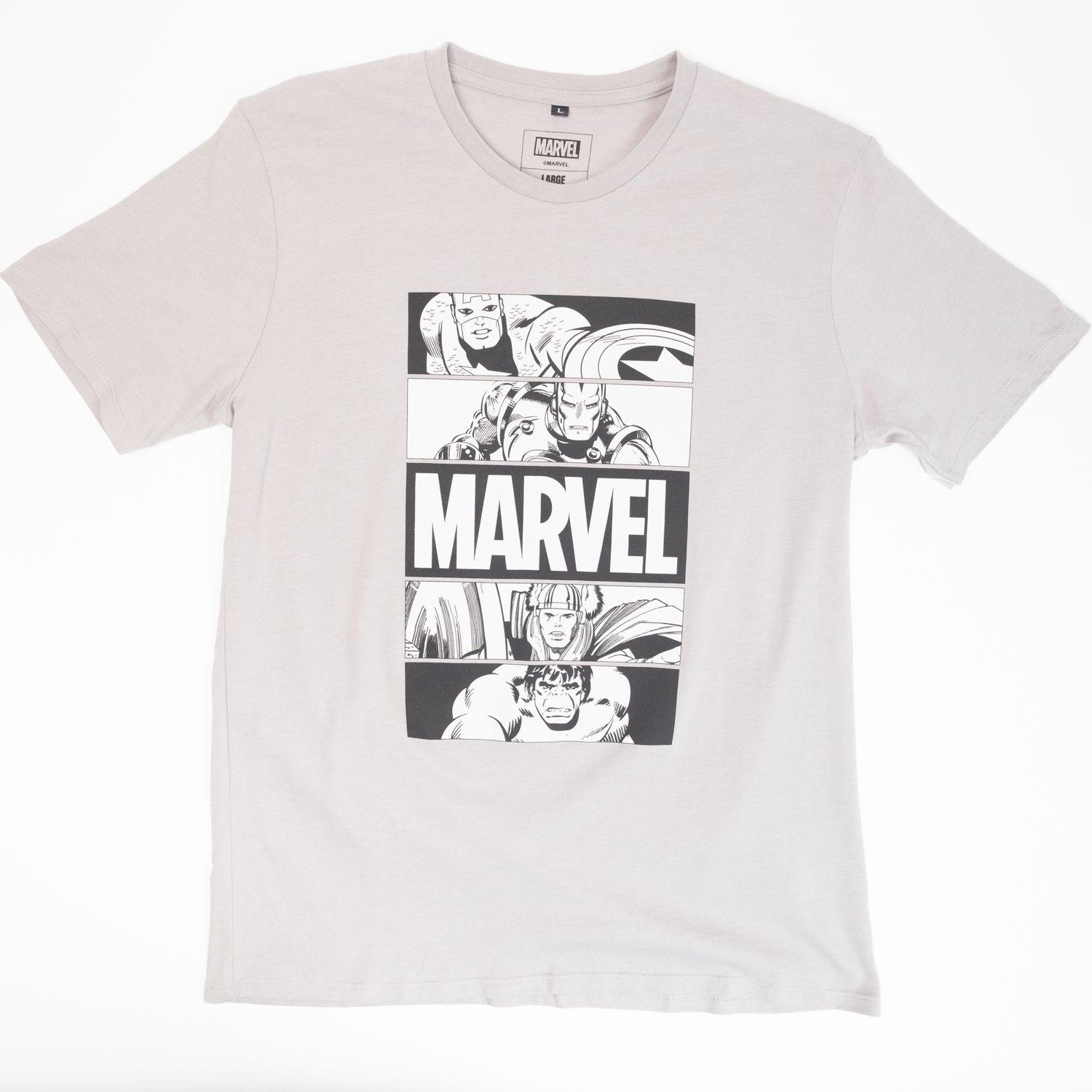 Polera Hombre  Marvel Comic Gris-0