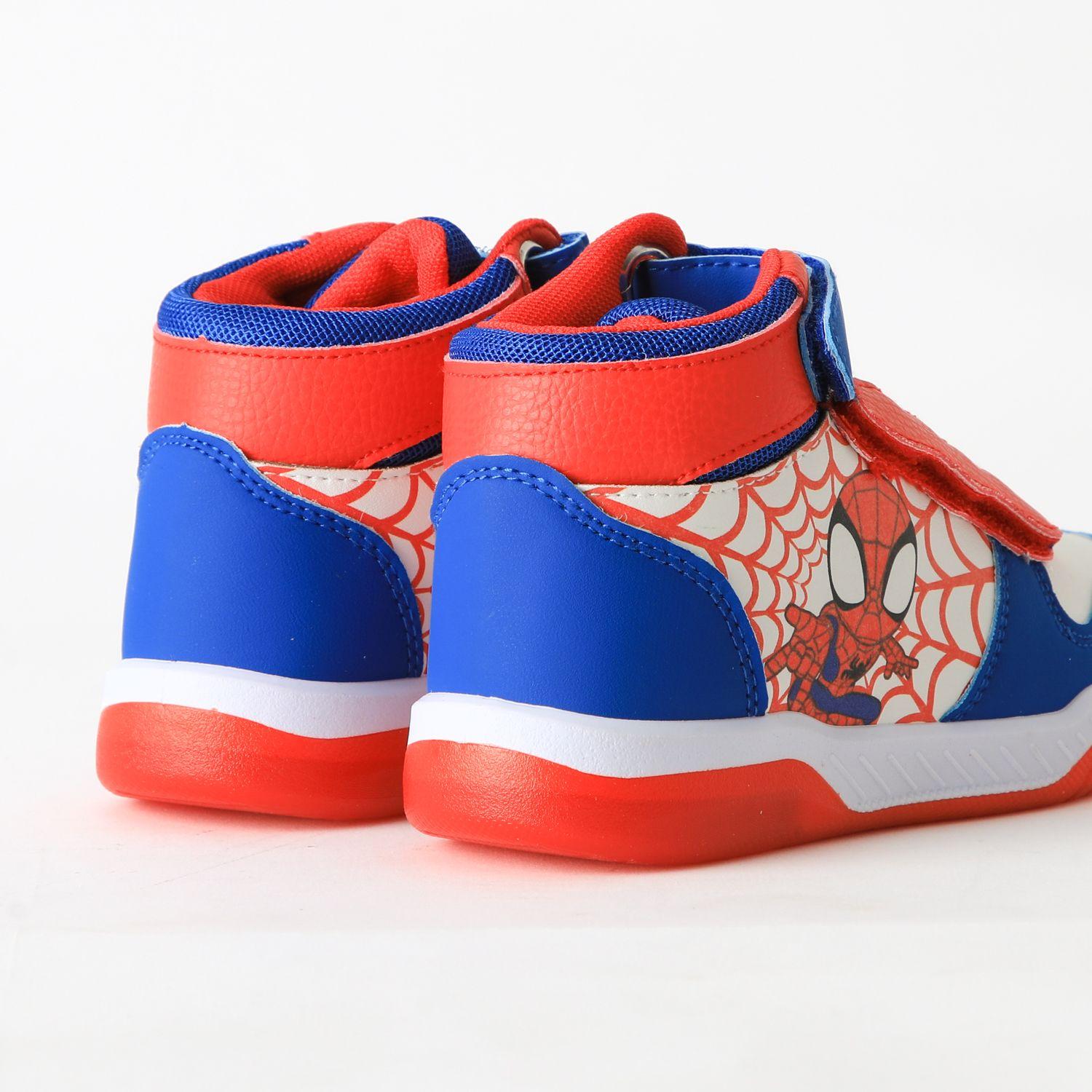Zapatilla Caña Alta Niño Luces Spidey Blanco Marvel-2