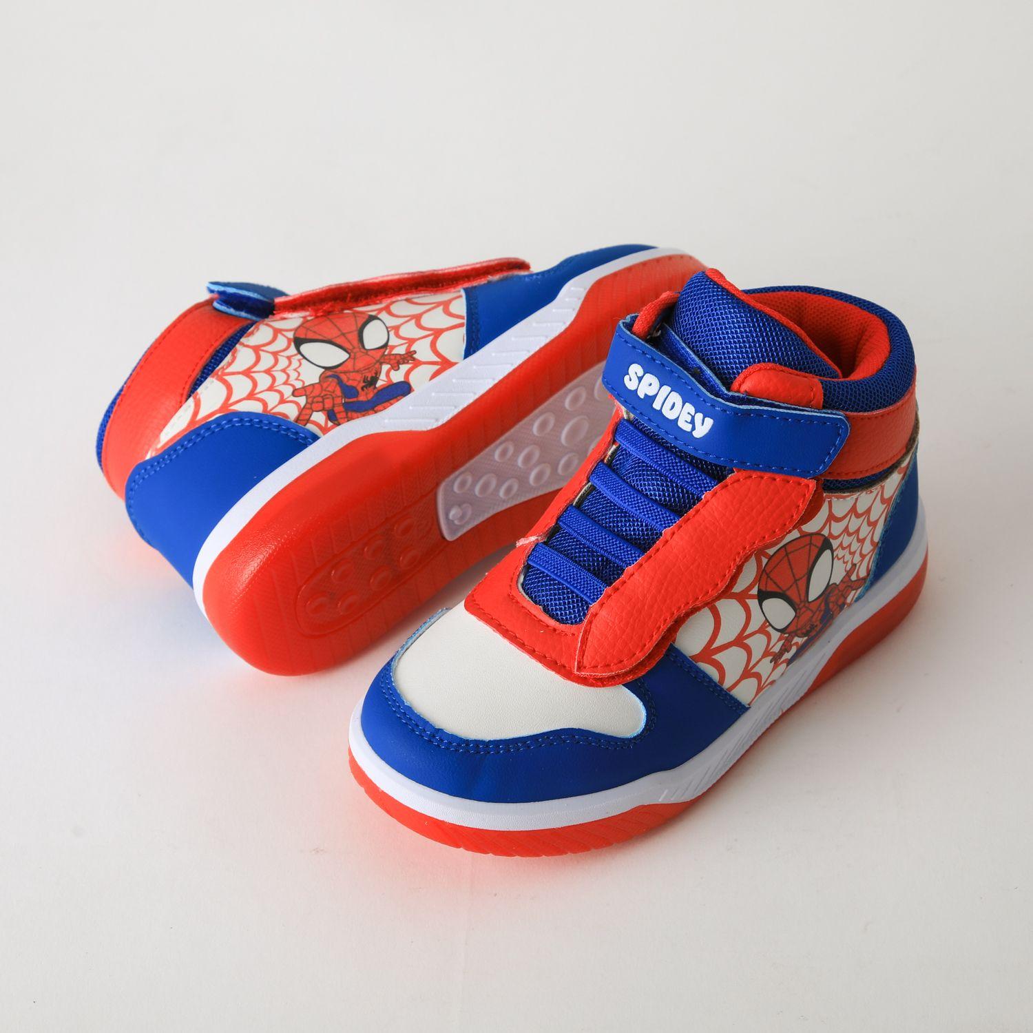 Zapatilla Caña Alta Niño Luces Spidey Blanco Marvel-3
