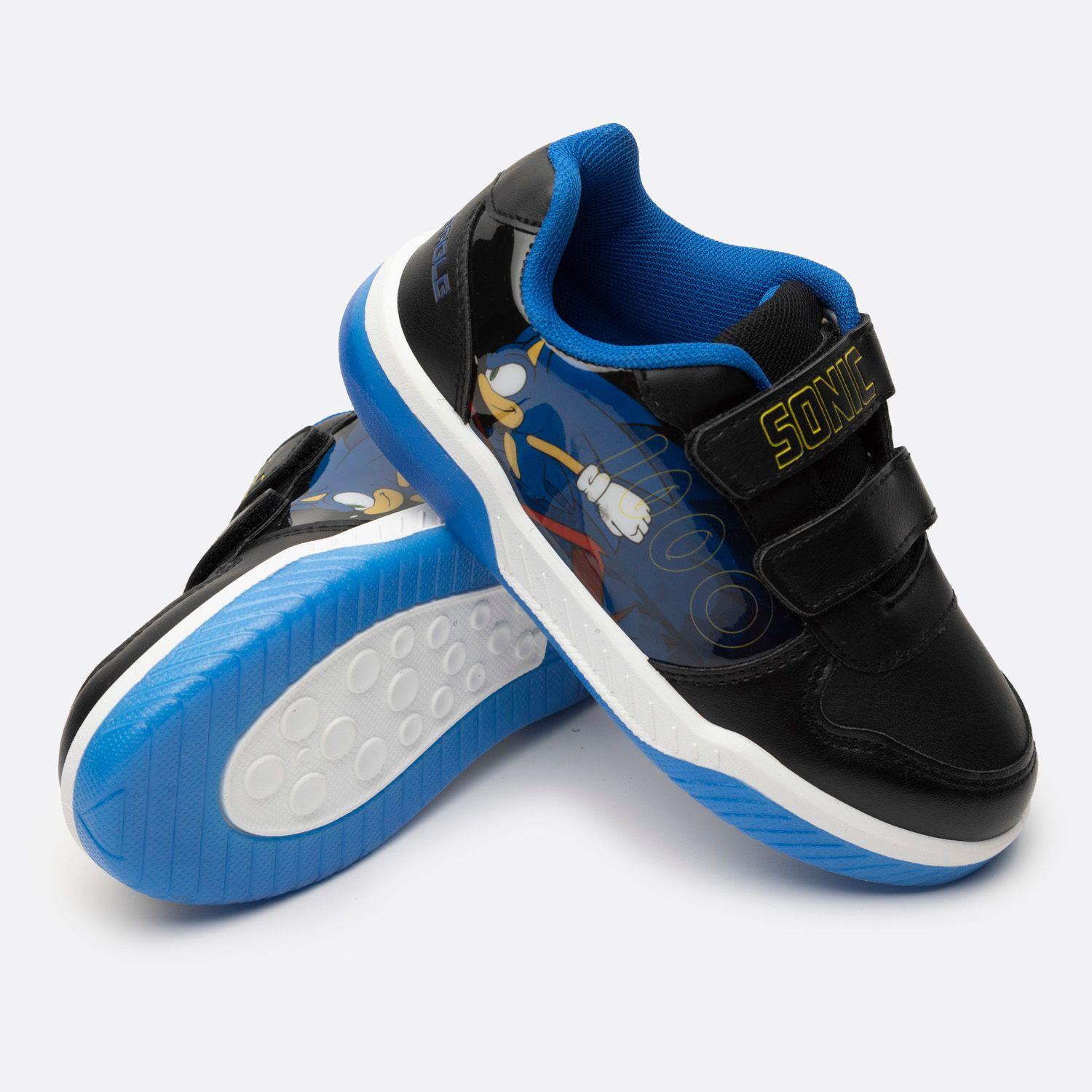 Zapatillas Con Luces Niño Corriendo Negro Sonic-5