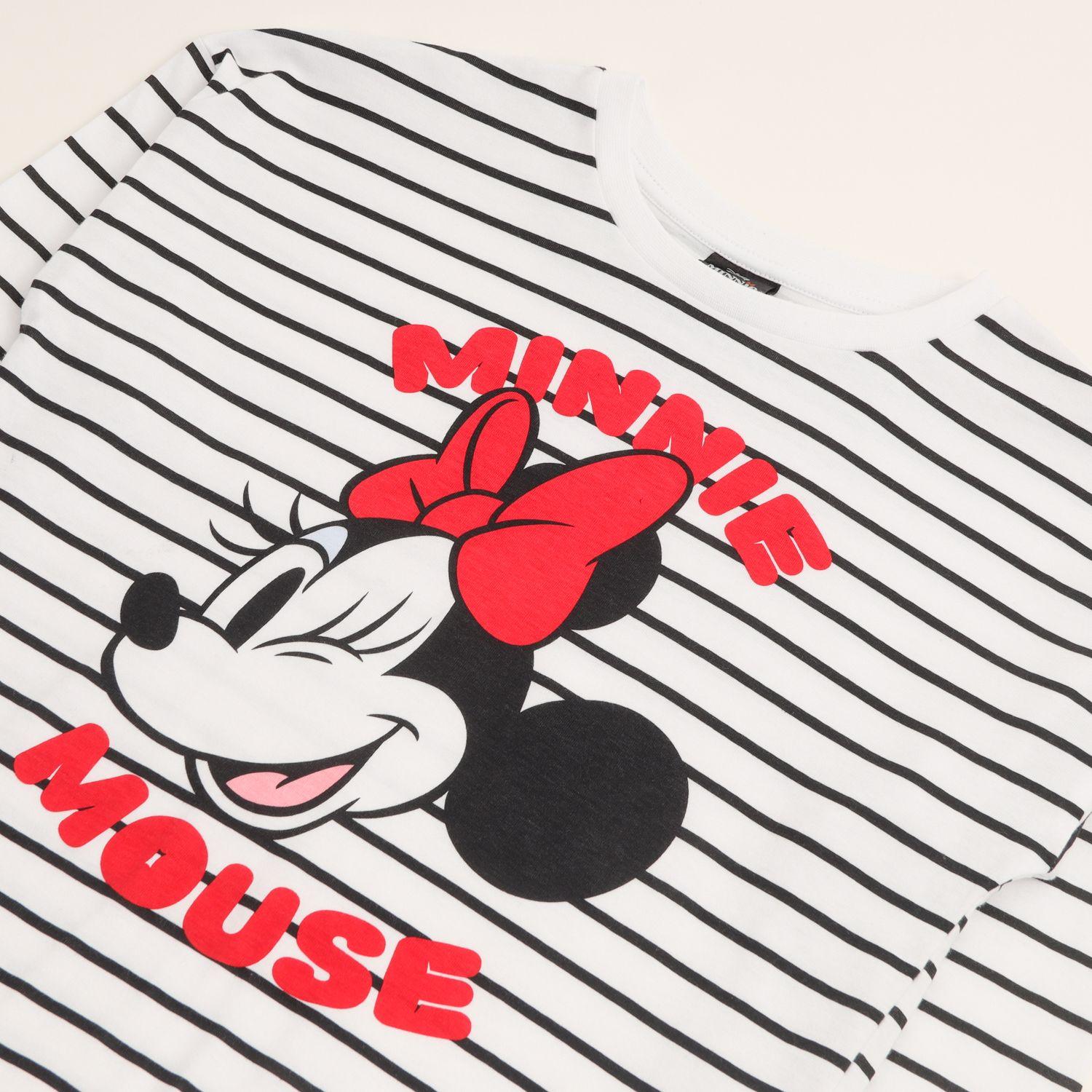 Polera Manga Larga Niña Minnie Classic Lines Blanco Disney-1