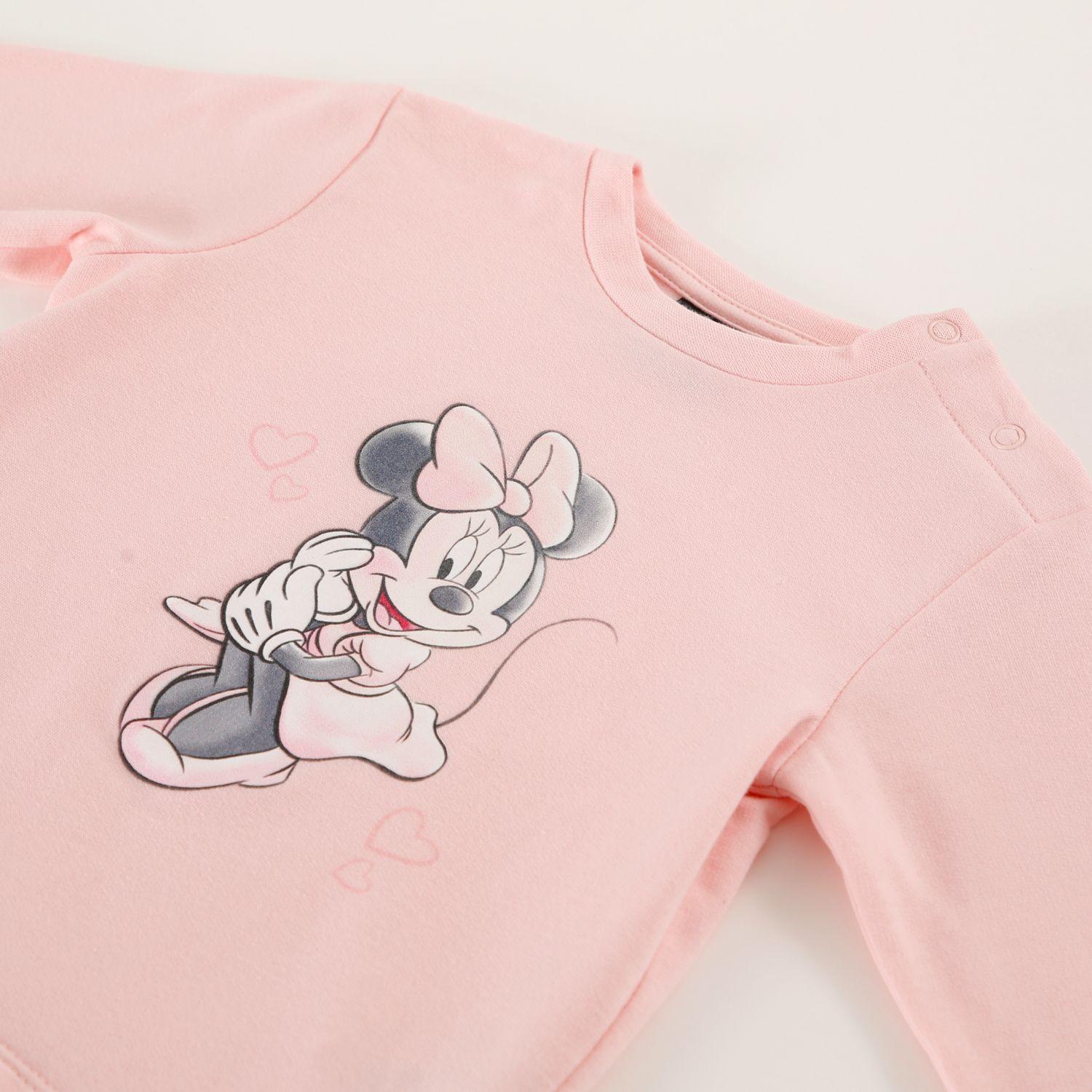 Conjunto Pijama Buzo Bebe Minnie Sweets Rosado Disney-1