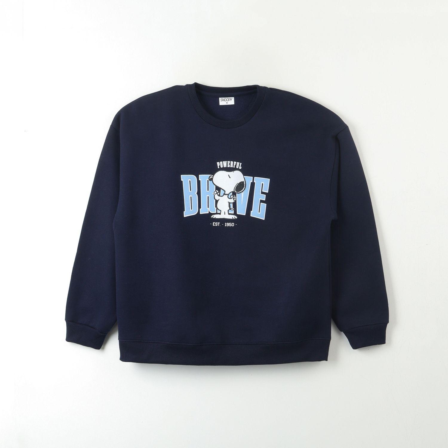 Poleron Cerrado Mujer Brave Azul Snoopy-0