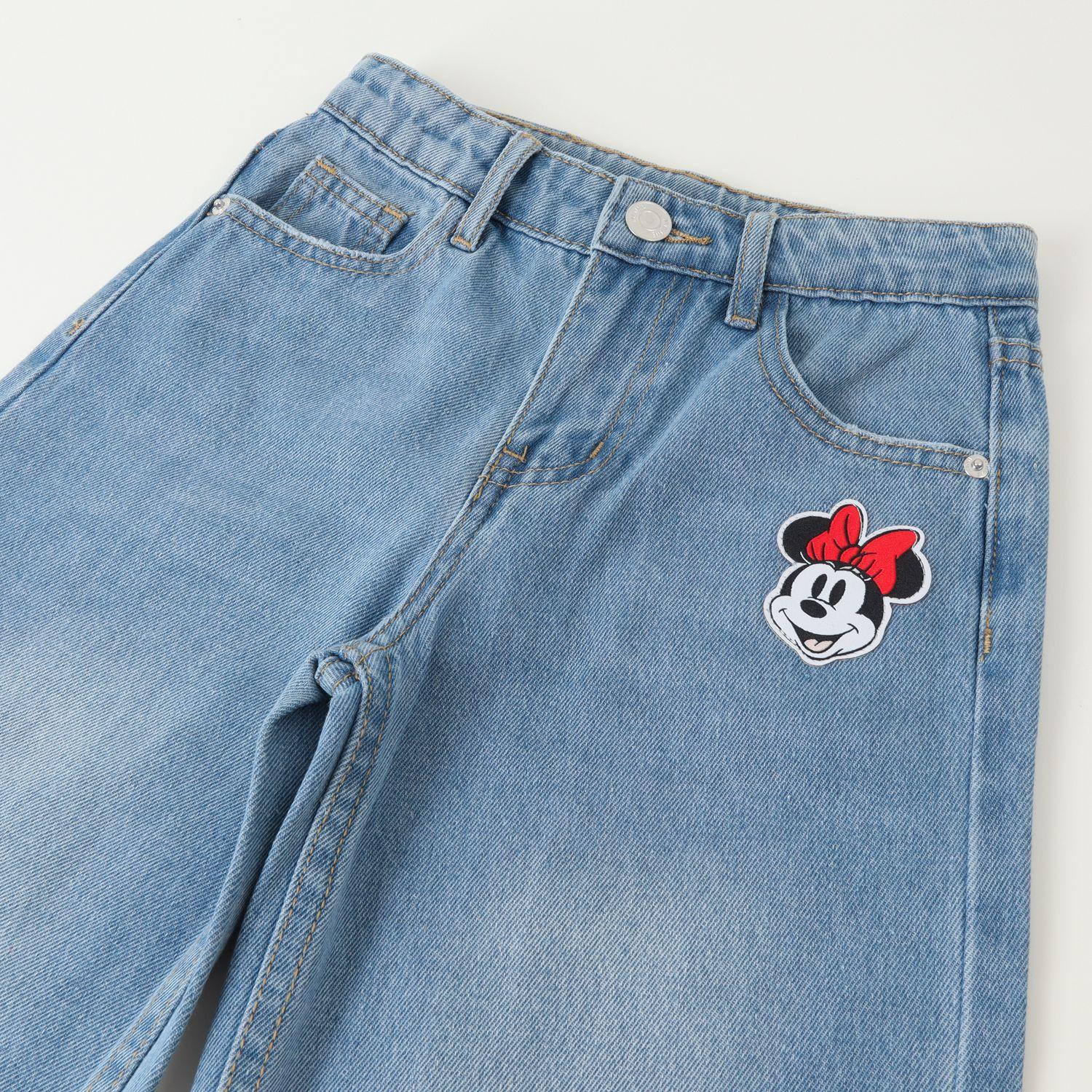 Jeans Niña Minnie Face Azul Disney-1