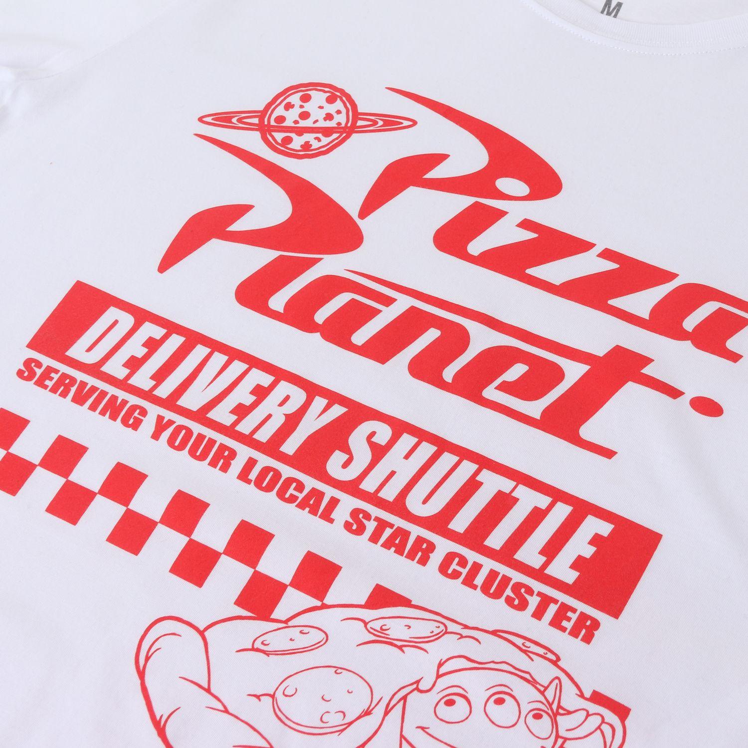 Polera Manga Corta Adulto Blanco Pizza Planet Pixar Disney-2