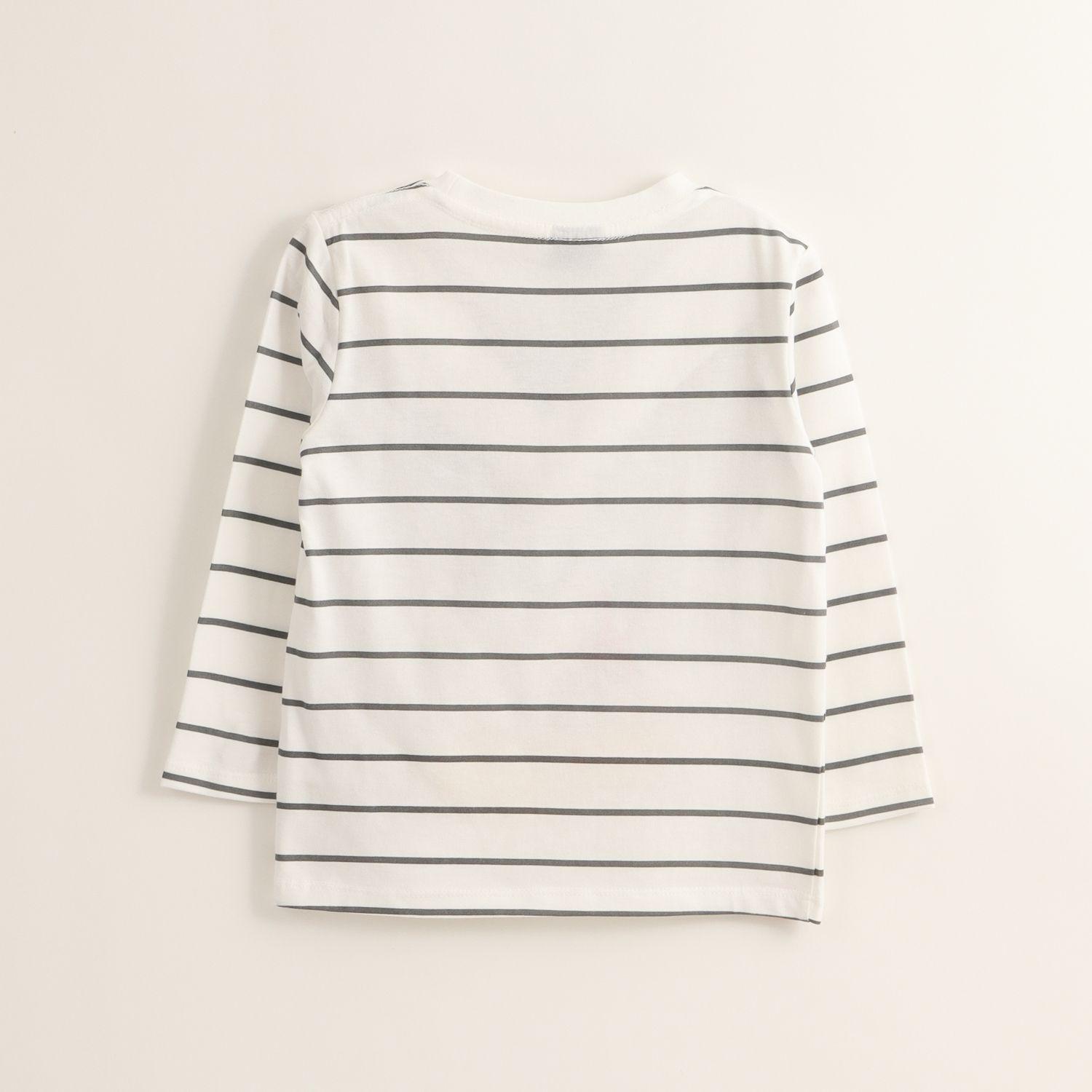 Polera Manga Larga Niño Mickey Lineas Blanco Disney-2