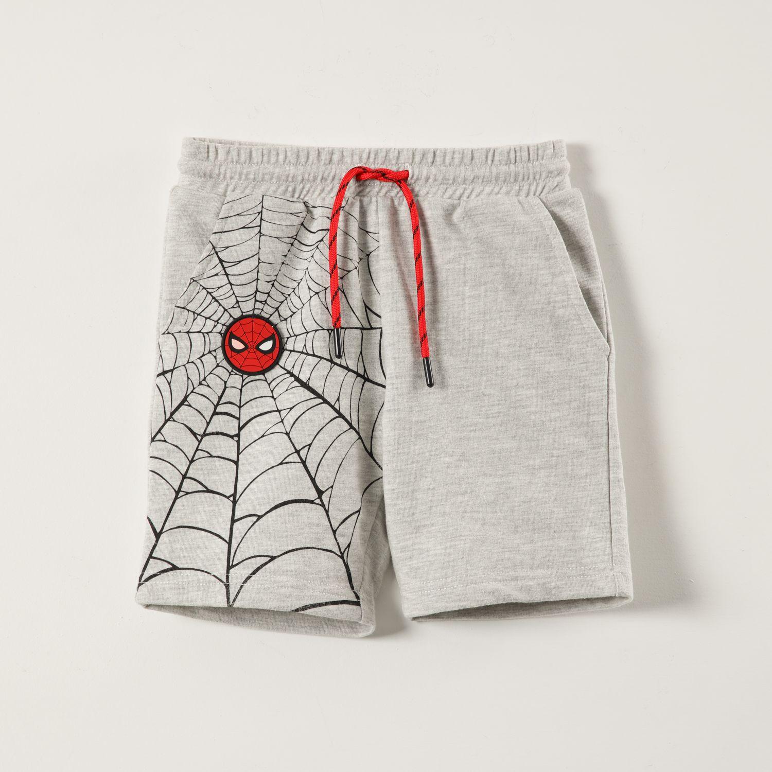 Short Niño Telaraña Spiderman Gris Marvel-0