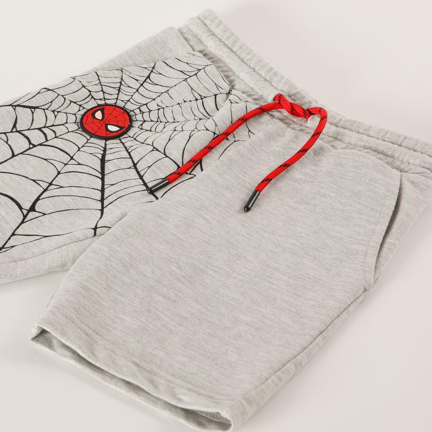 Short Niño Telaraña Spiderman Gris Marvel-1