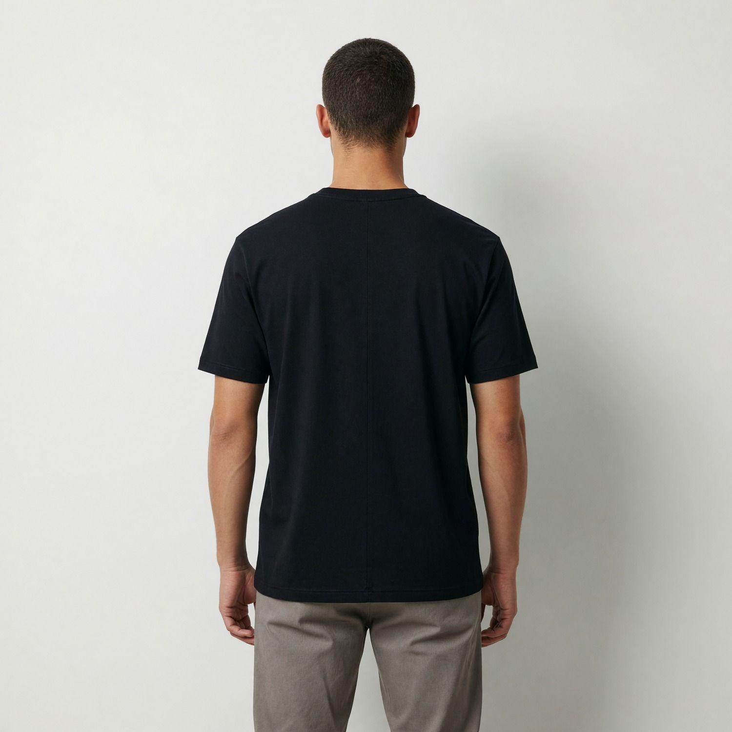 Polera Manga Corta Hombre Snoopy Music Negro-1