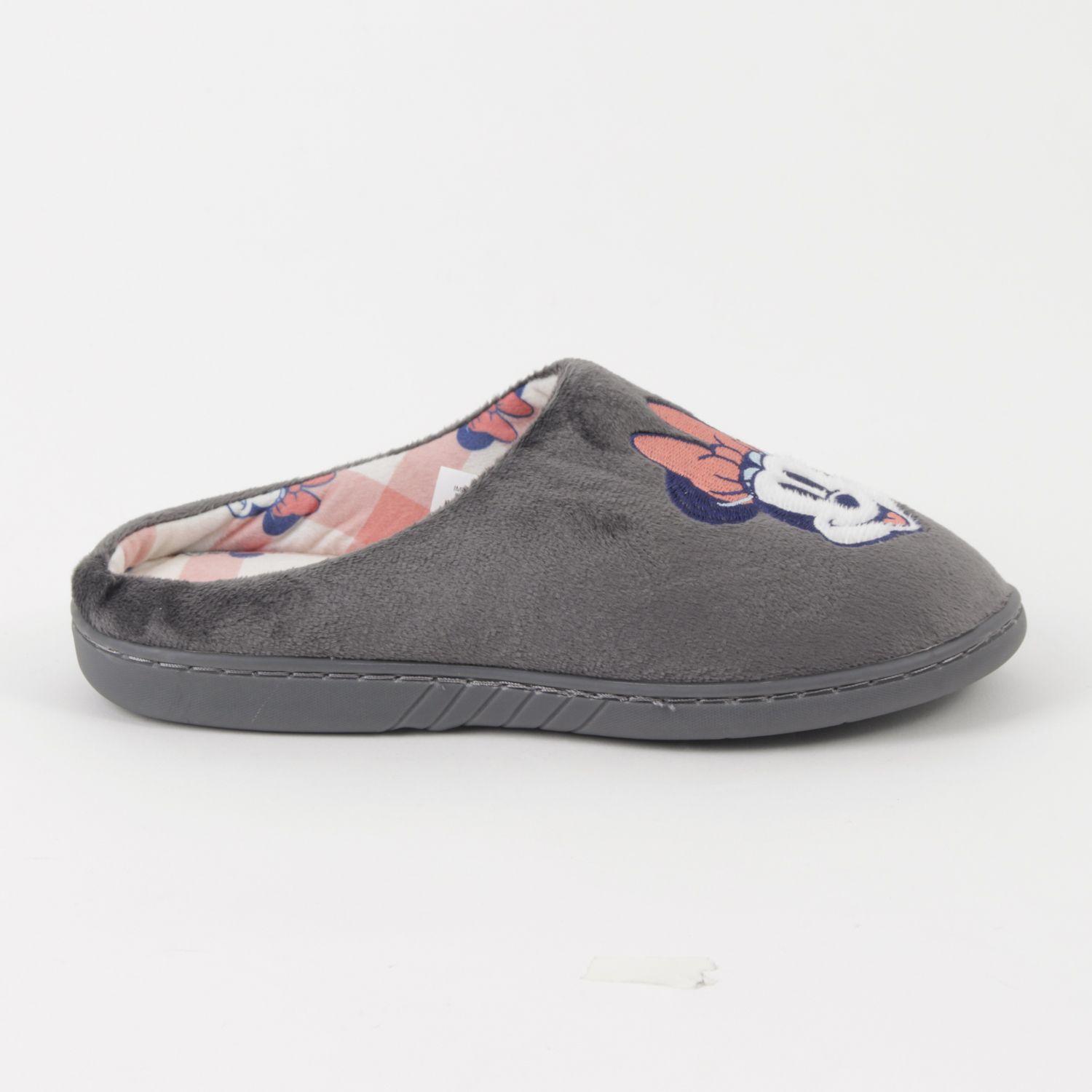 Pantufla Mujer Gris Oscuro Cara Feliz Minnie Disney-0