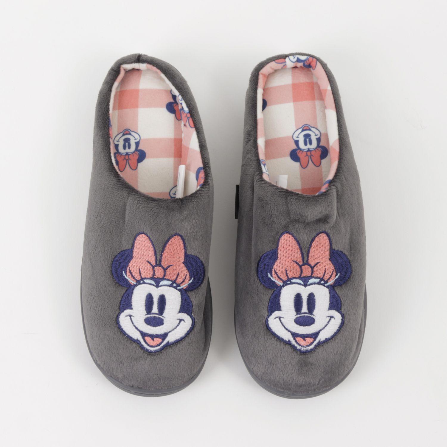 Pantufla Mujer Gris Oscuro Cara Feliz Minnie Disney-2