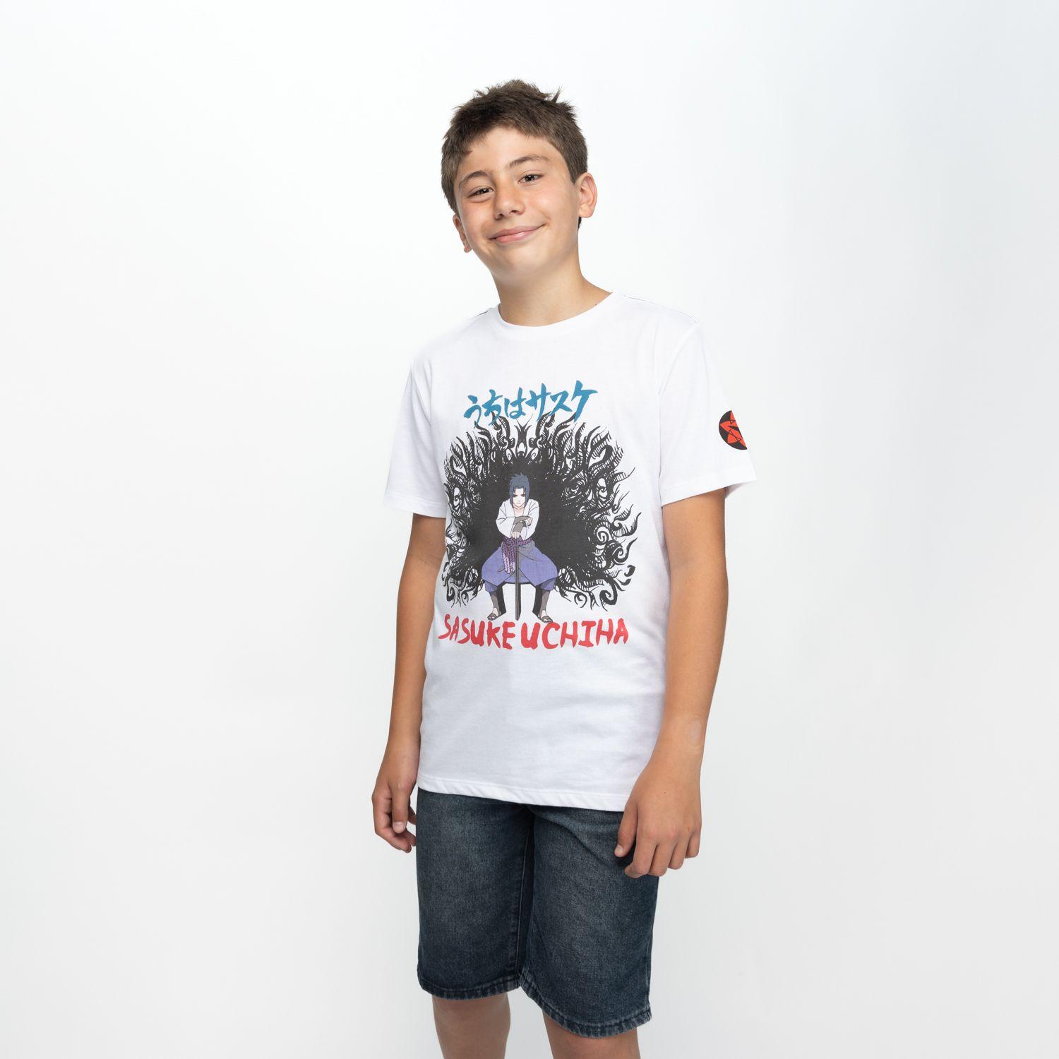 Polera Niño Sasuke Blanco Naruto-0