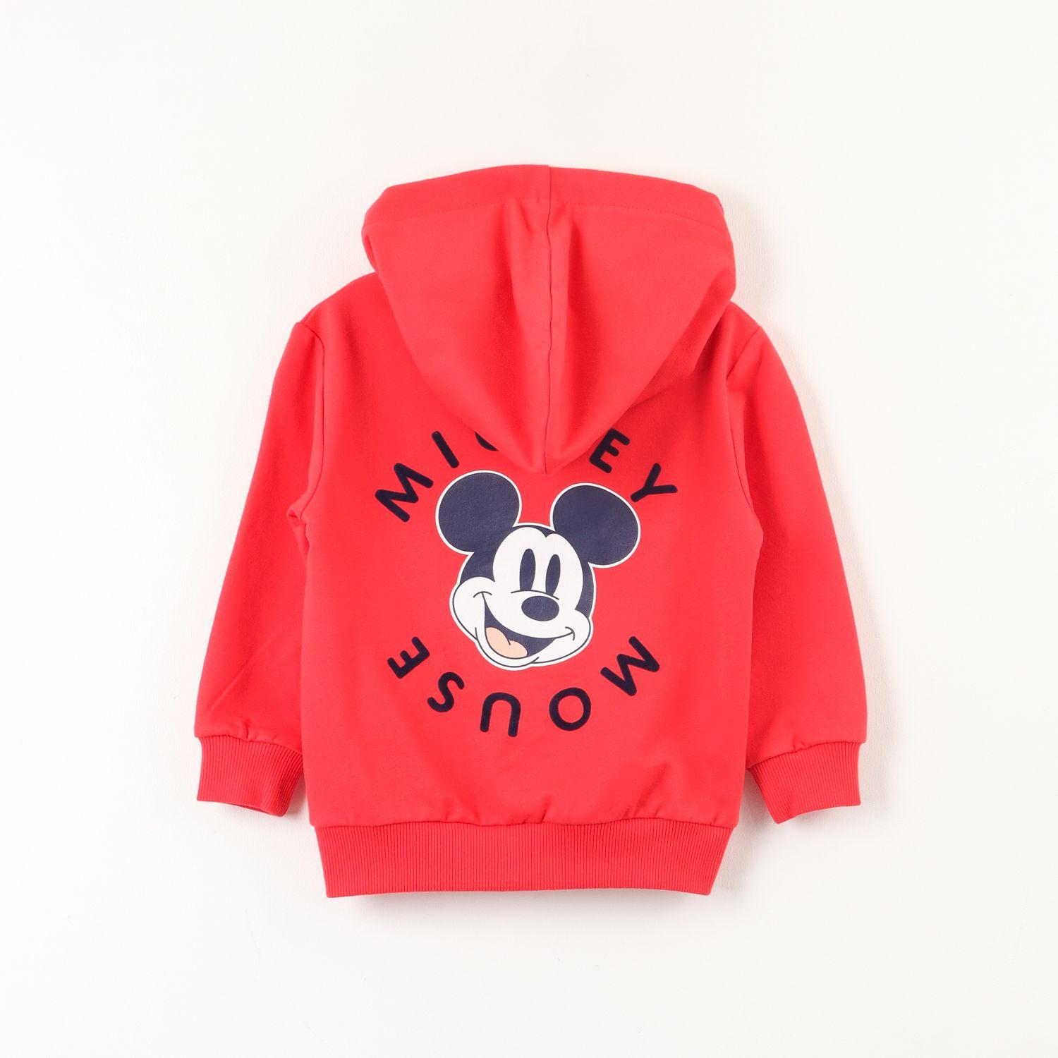 Poleron Abierto Niño Mickey Logo Espalda Rojo Disney-2