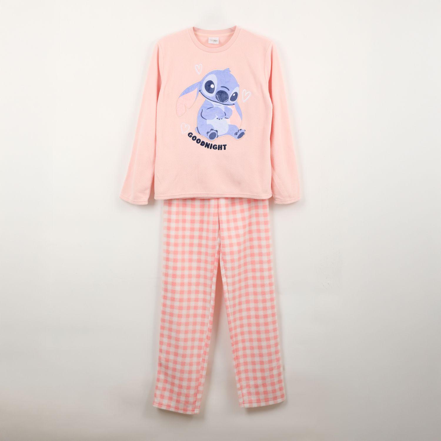 Pijama Manga Larga Niña Goodnight Lilo & Stitch Rosa Disney-0