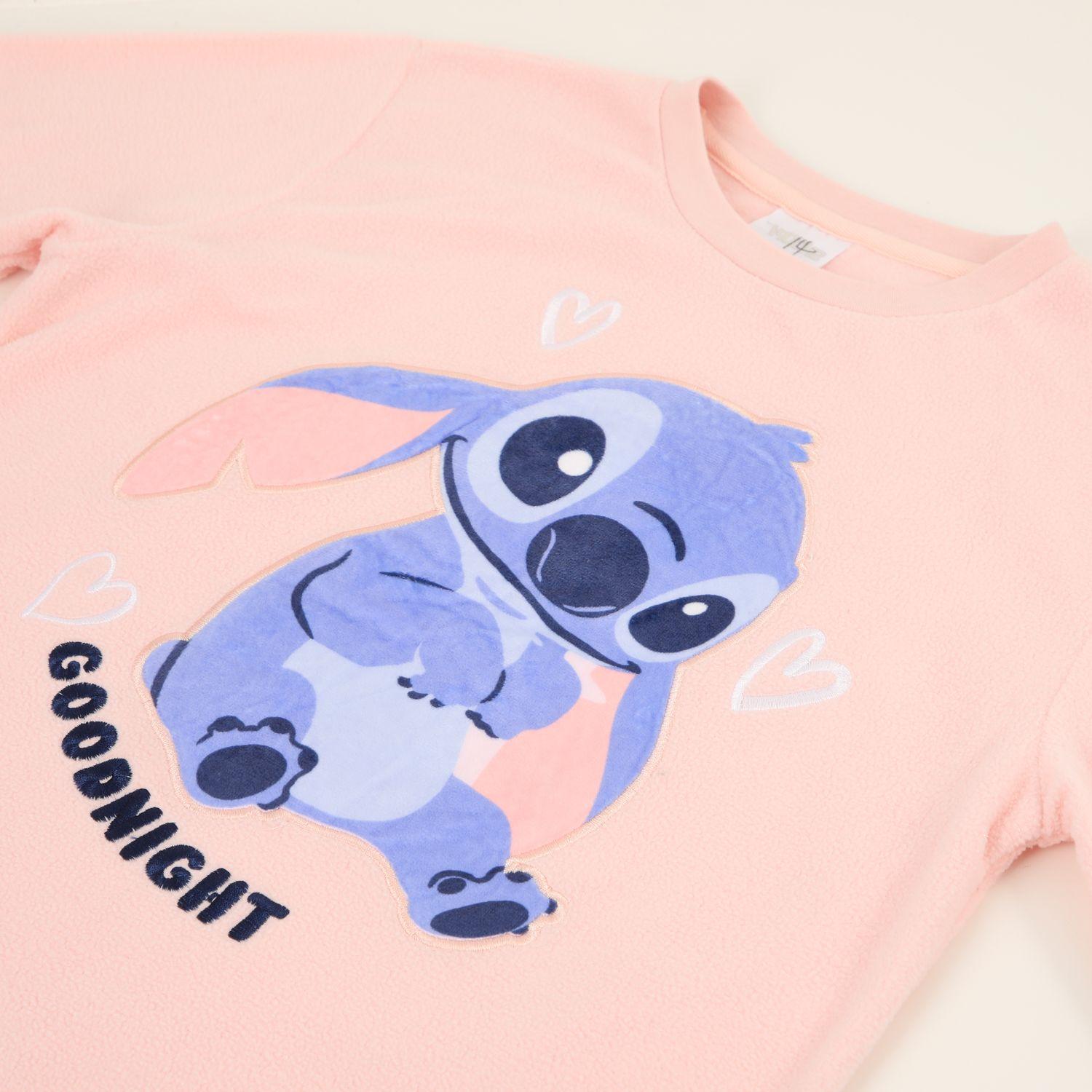 Pijama Manga Larga Niña Goodnight Lilo & Stitch Rosa Disney-2