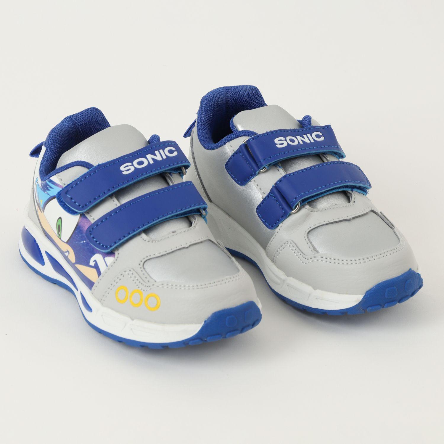 Zapatilla Con Luces Niño Face Gris Sonic-1