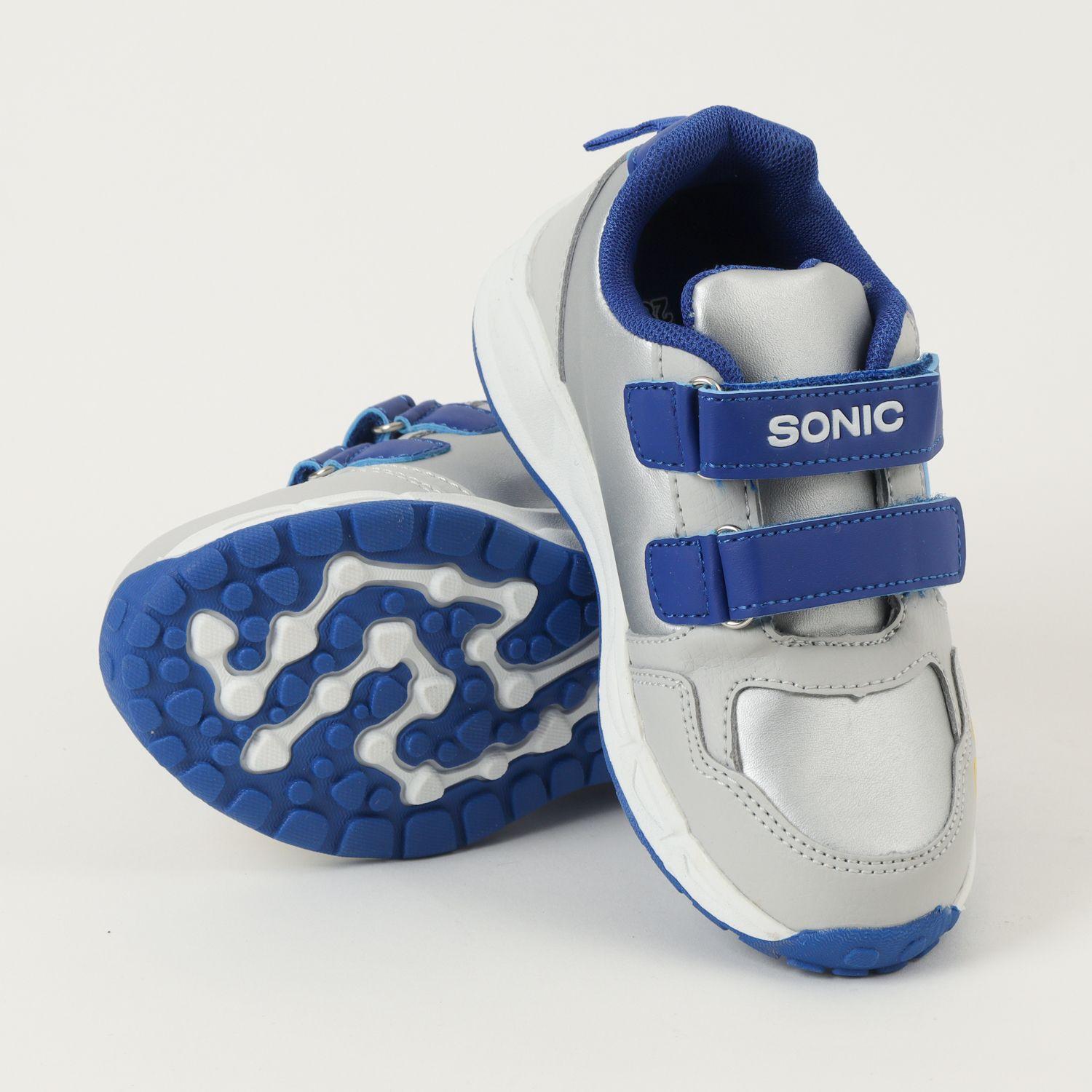 Zapatilla Con Luces Niño Face Gris Sonic-3