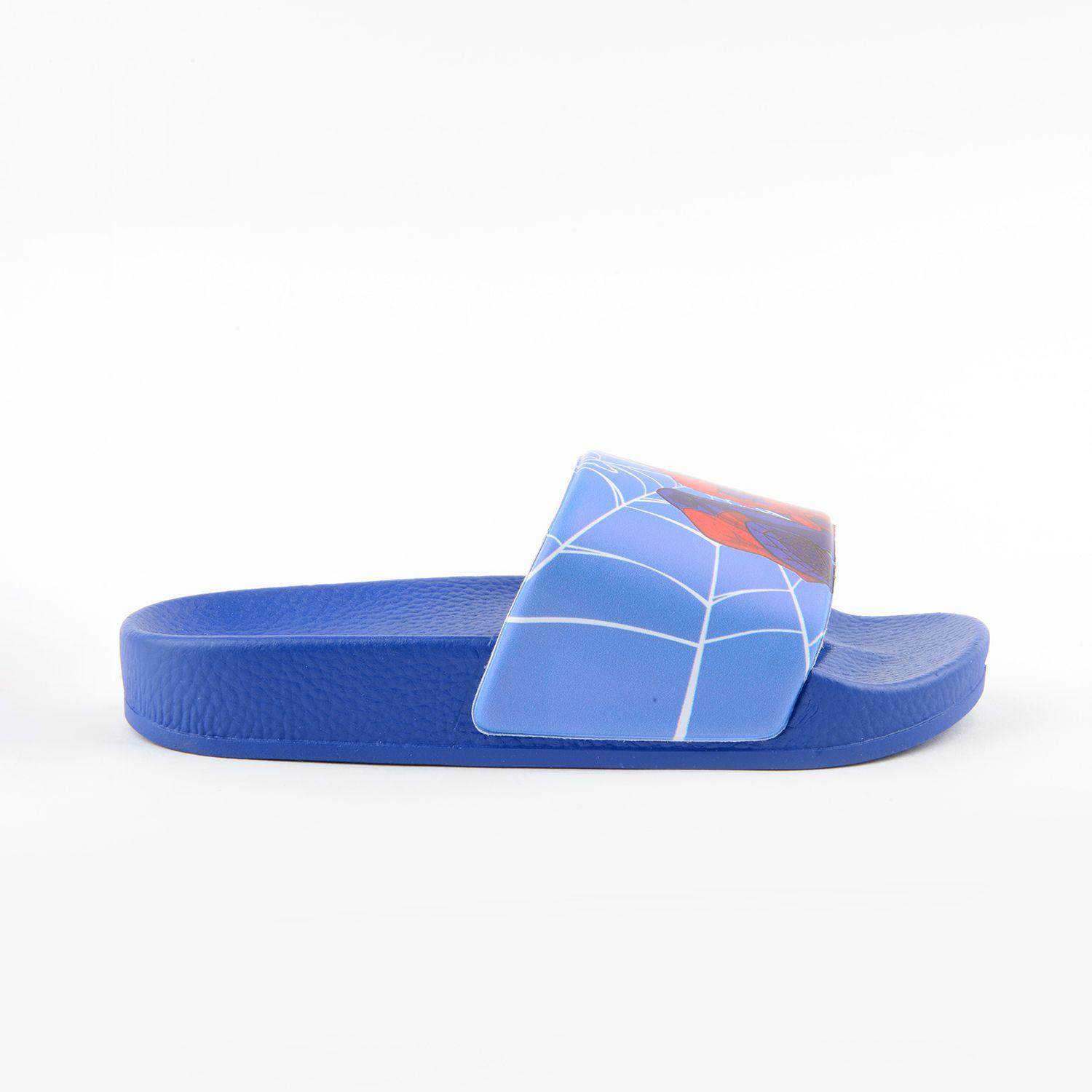 Sandalia Slide Niño Telaraña Spiderman Azul Marvel-0