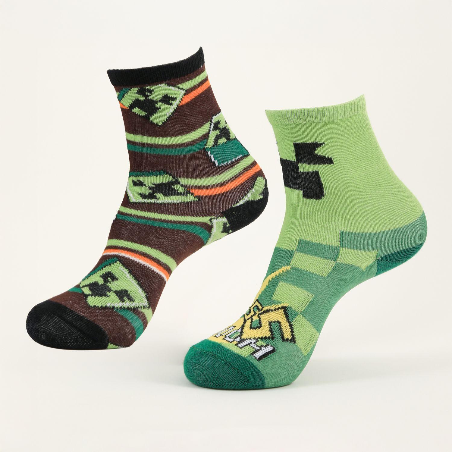 Bipack Calcetines Niño Creepers Verde Minecraft-0