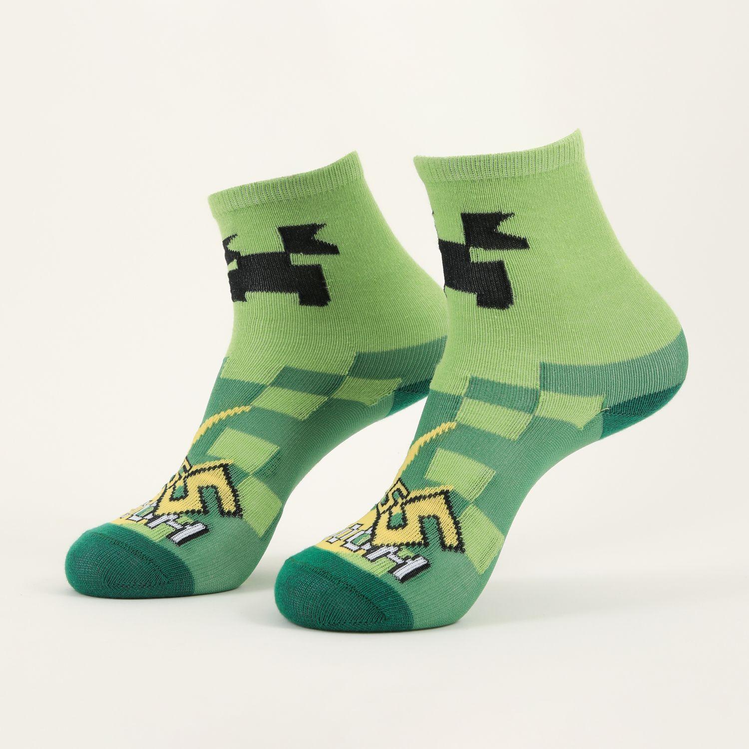 Bipack Calcetines Niño Creepers Verde Minecraft-4