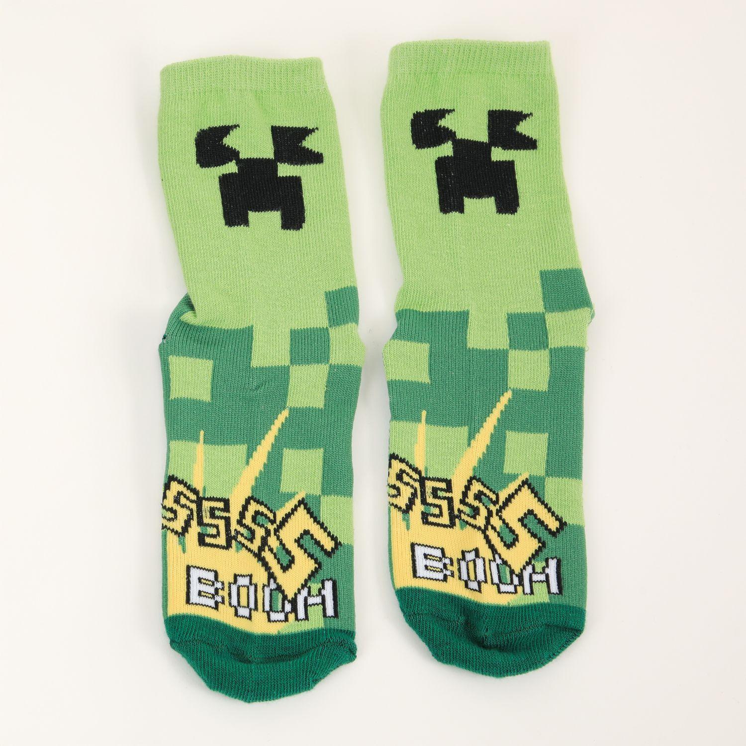Bipack Calcetines Niño Creepers Verde Minecraft-5