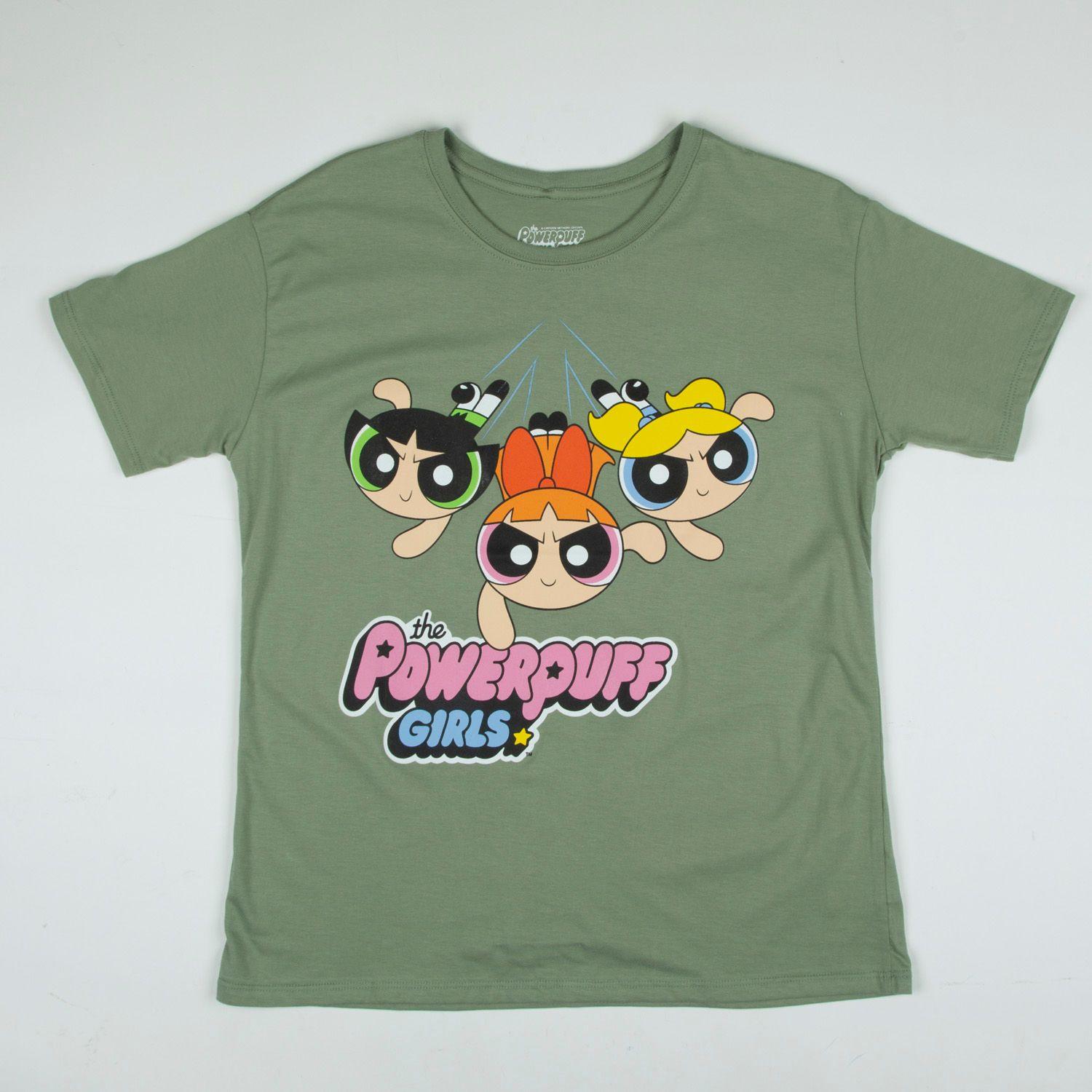 Poleras Manga Corta Mujer Volando Verde Chicas Superpoderosa-0