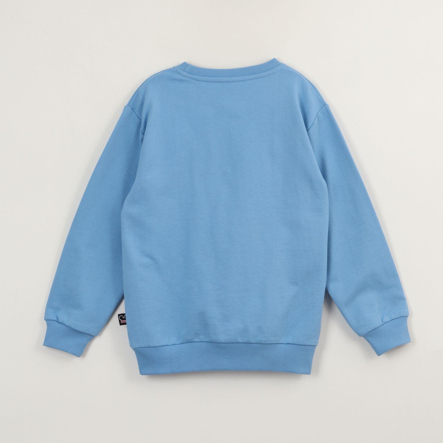 Poleron Cerrado Niño Mickey Relieve Emboss Azul Disney-2