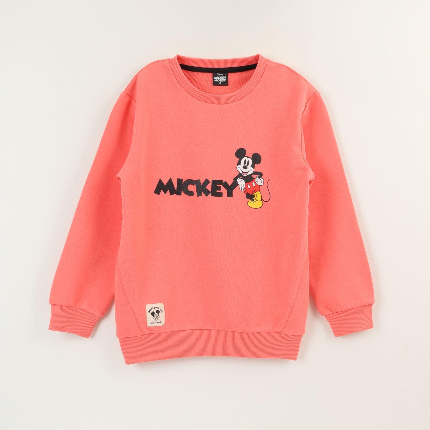 Polerón Cerrado Niño Damasco Back Print Mickey Disney-0
