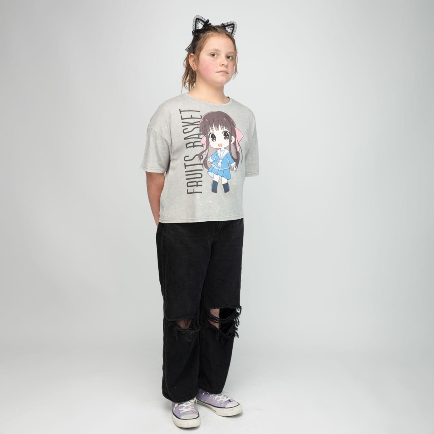 Polera Niña Fruits Basket Fruits Gris Fruits Basket-1