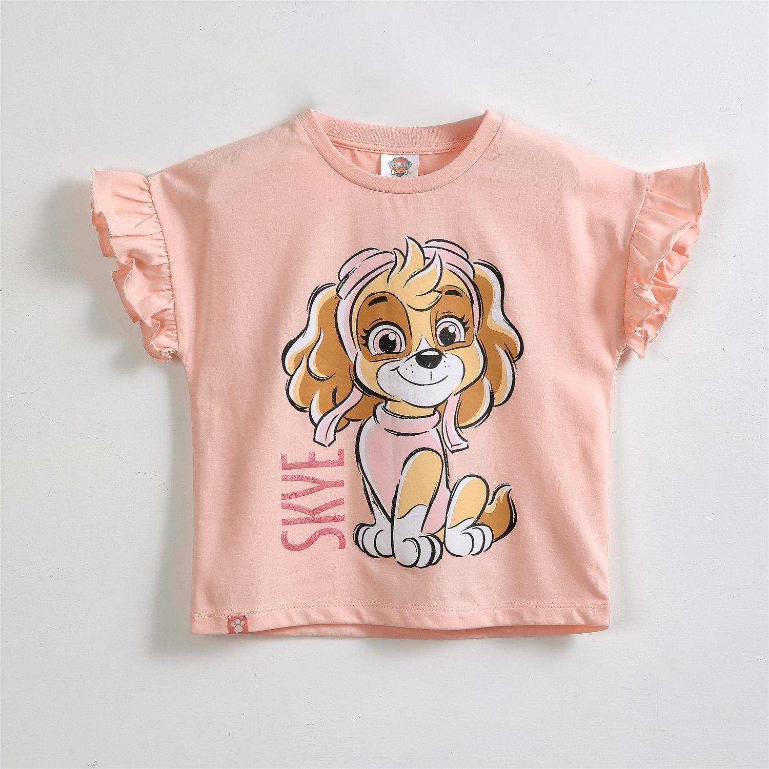 Polera Manga Corta Niña Paw Patrol Vuelos Naranjo-0