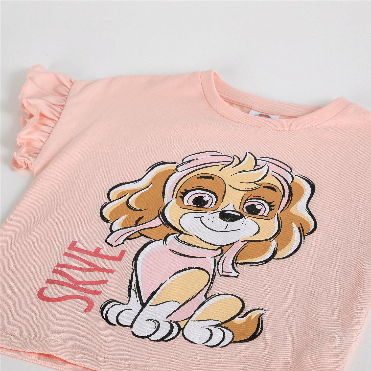 Polera Manga Corta Niña Paw Patrol Vuelos Naranjo-2