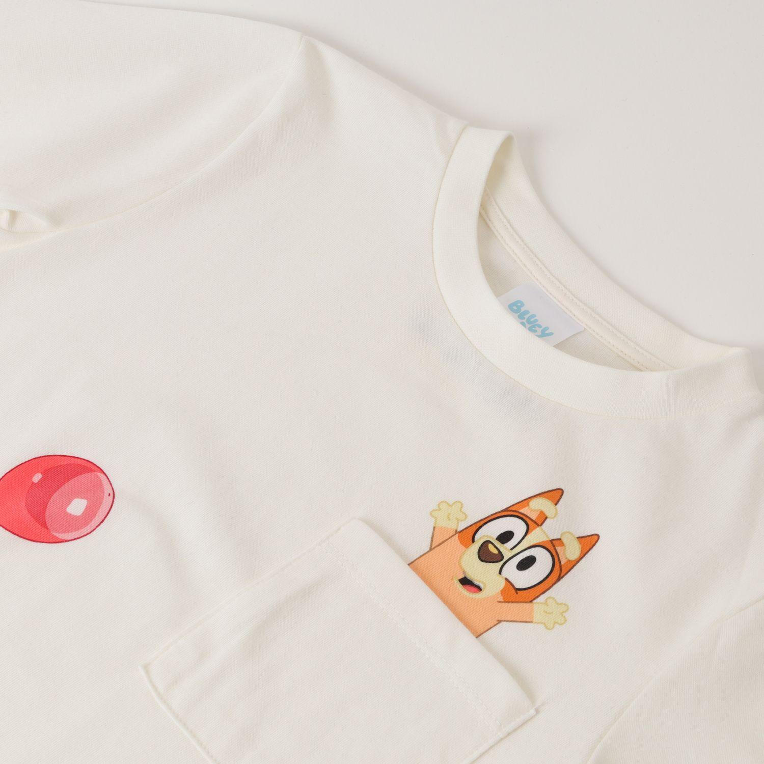 Polera Manga Larga Niño Globos Beige Bluey-1