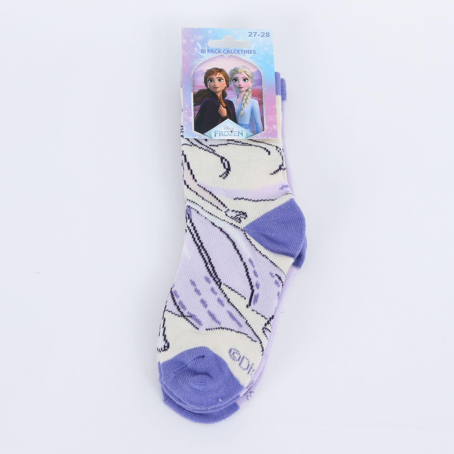 Calcetín 2P Niña Elsa Disney Morado-2