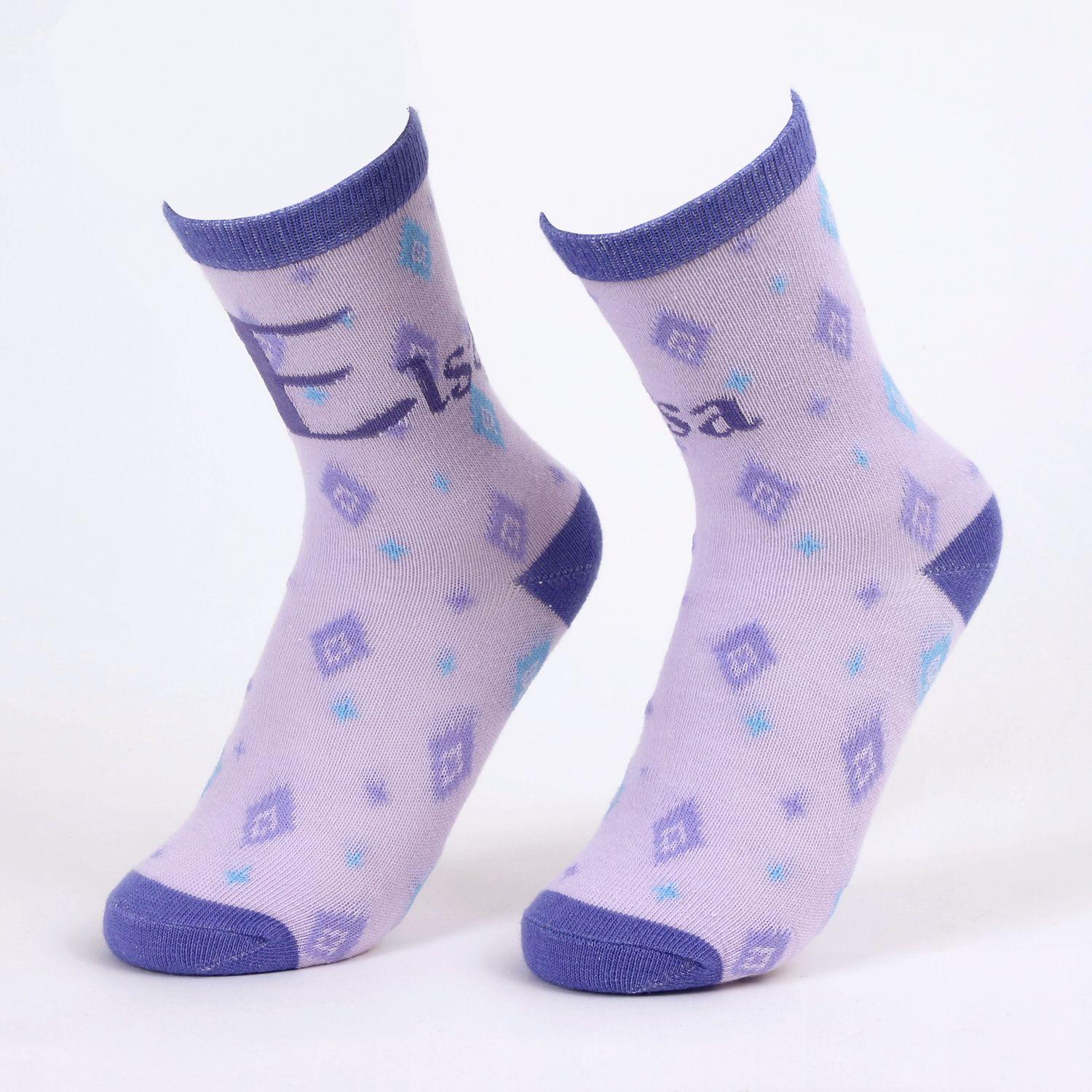 Calcetín 2P Niña Elsa Disney Morado-4