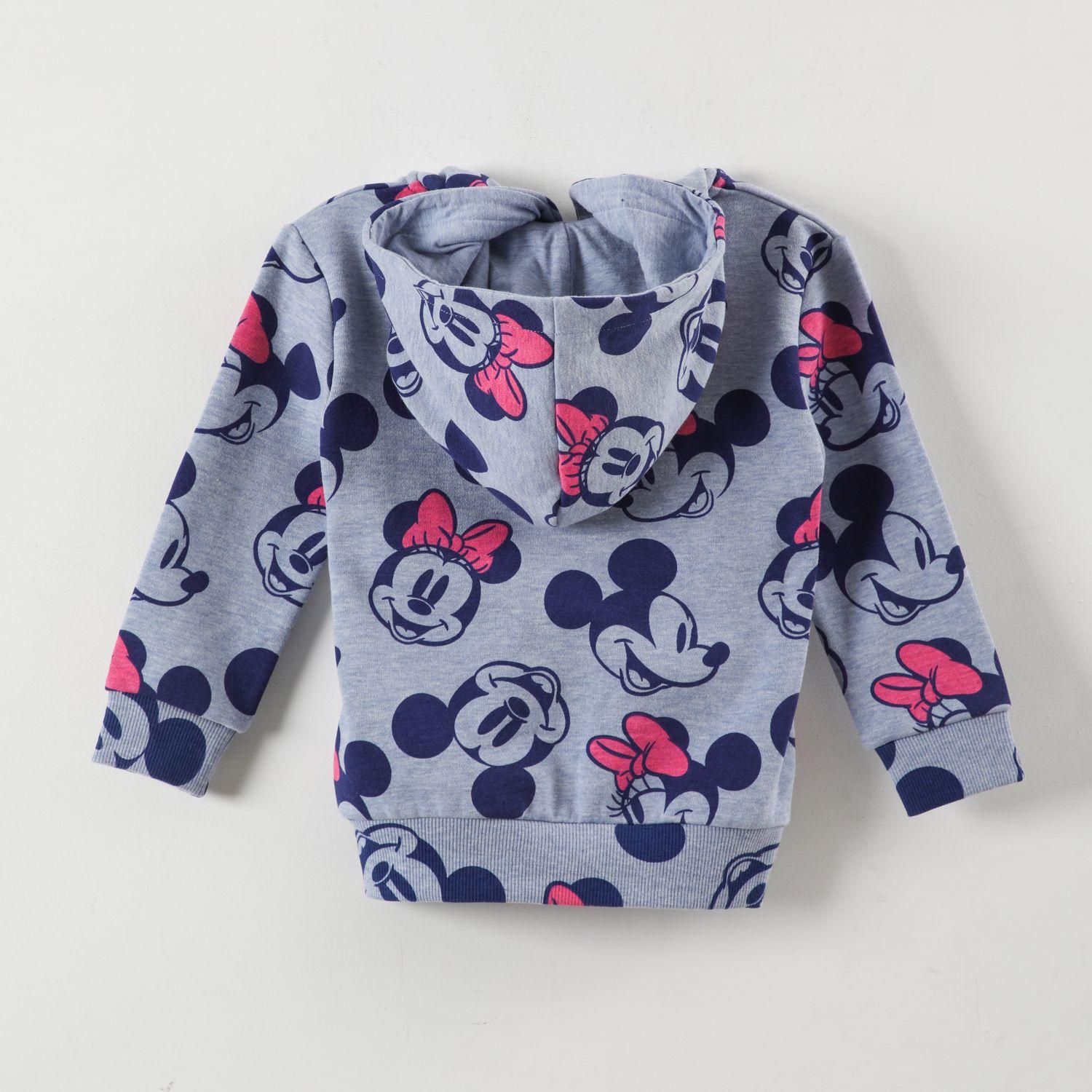 Poleron Niña Minnie Fun Faces Gris Disney-2