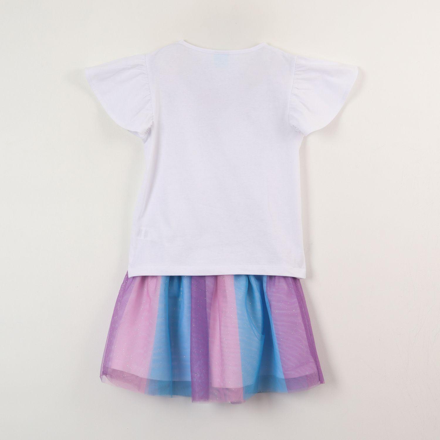 Conjunto Tull Niña Frozen Elsa Sparks Blanco Disney-3