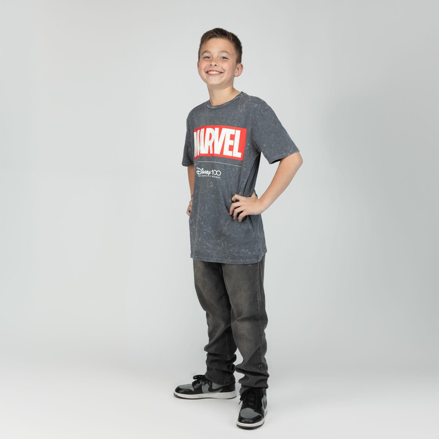 Polera Niño Marvel Logotipo Gris Marvel-1