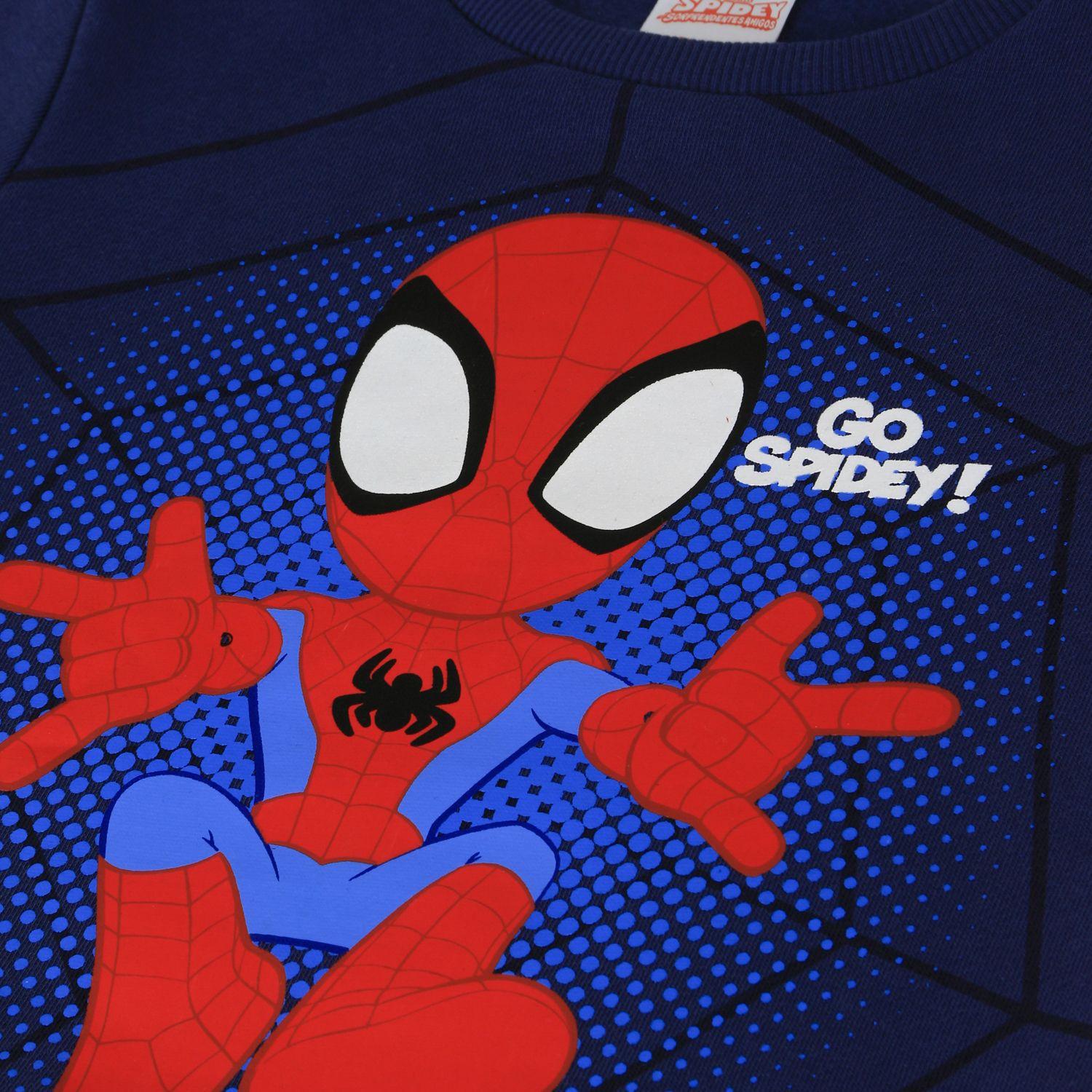 Conjunto Buzo Niño Print Go Spidey Azul Marvel-2