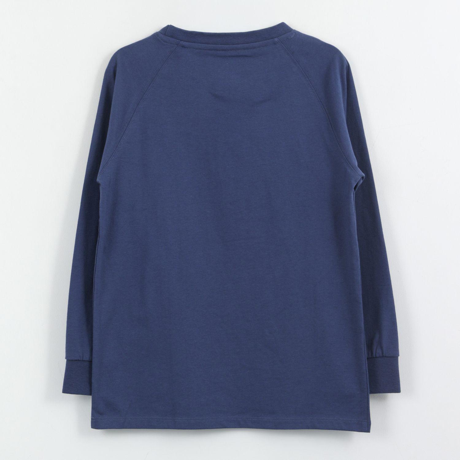 Polera Manga Larga Niño Adventure Ender Man Azul Minecraft-1