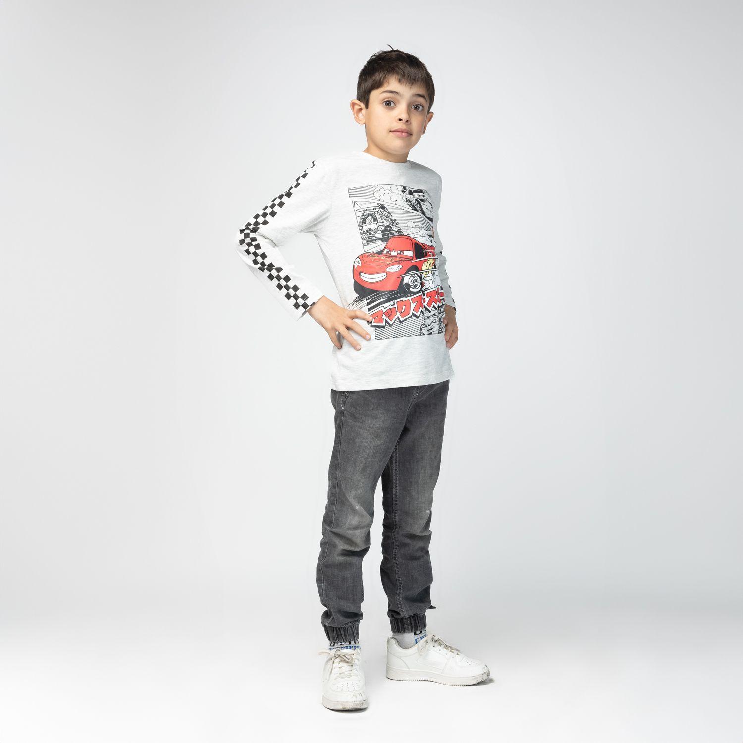 Polera Manga Larga Niño Cars Revista Blanco Cars-1