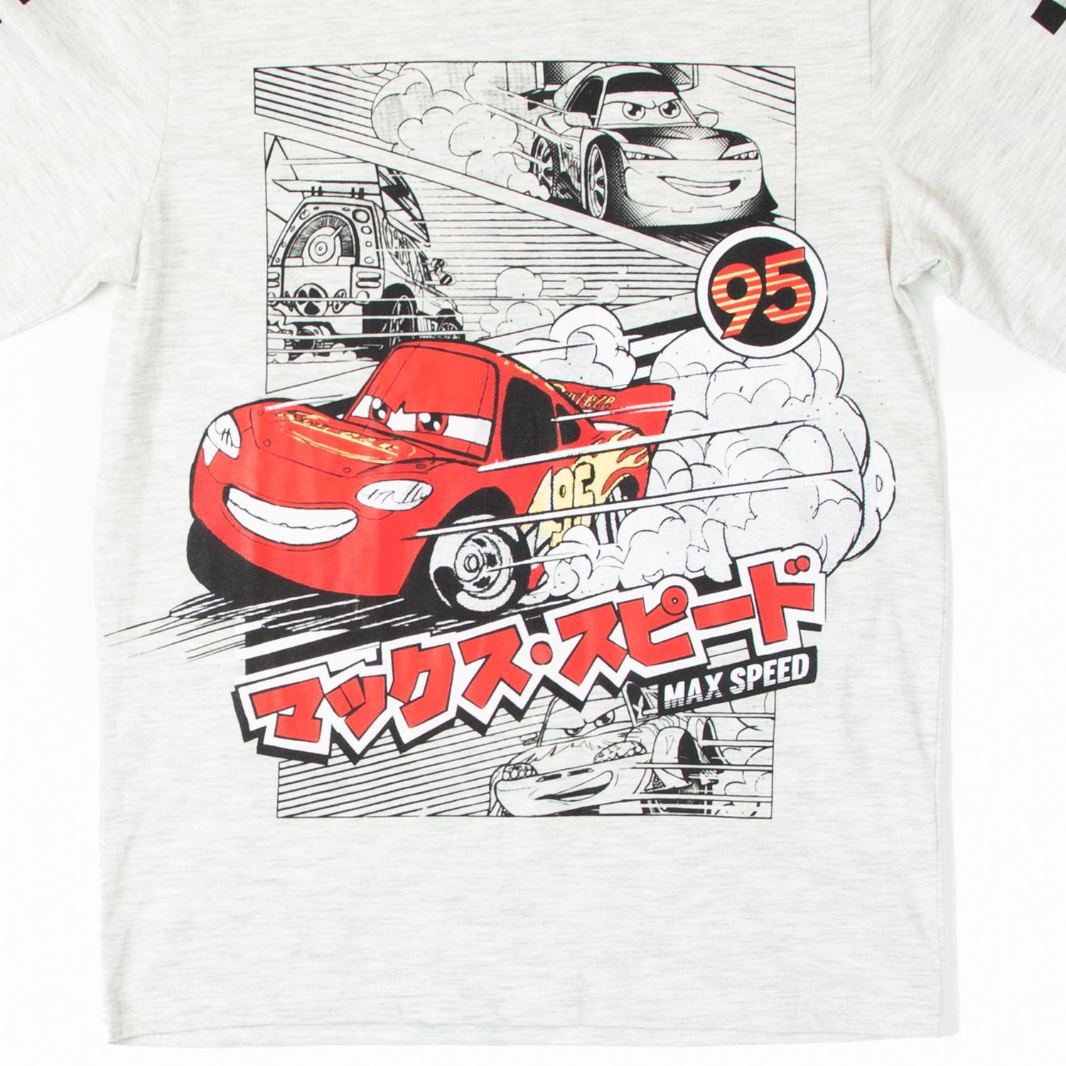 Polera Manga Larga Niño Cars Revista Blanco Cars-2
