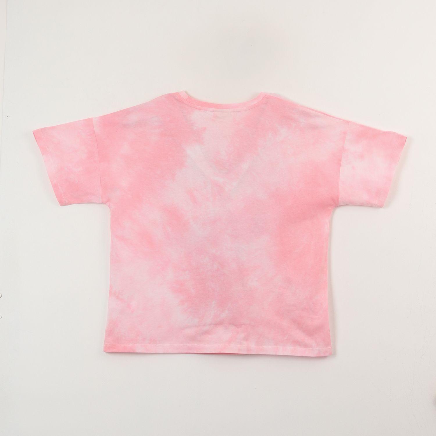 Polera Manga Corta Niña Lilo & Stitch Tie Dye Rosado Disney-2