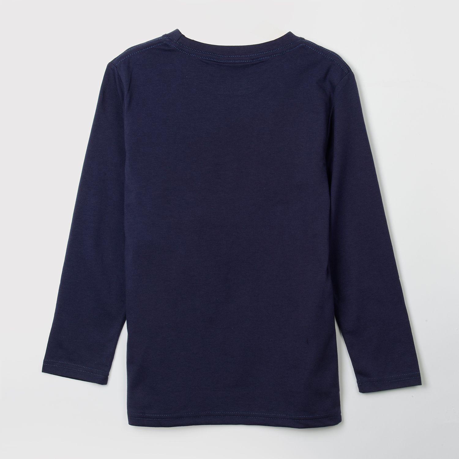 Polera Manga Larga Niño Creeper Azul Minecraft-1