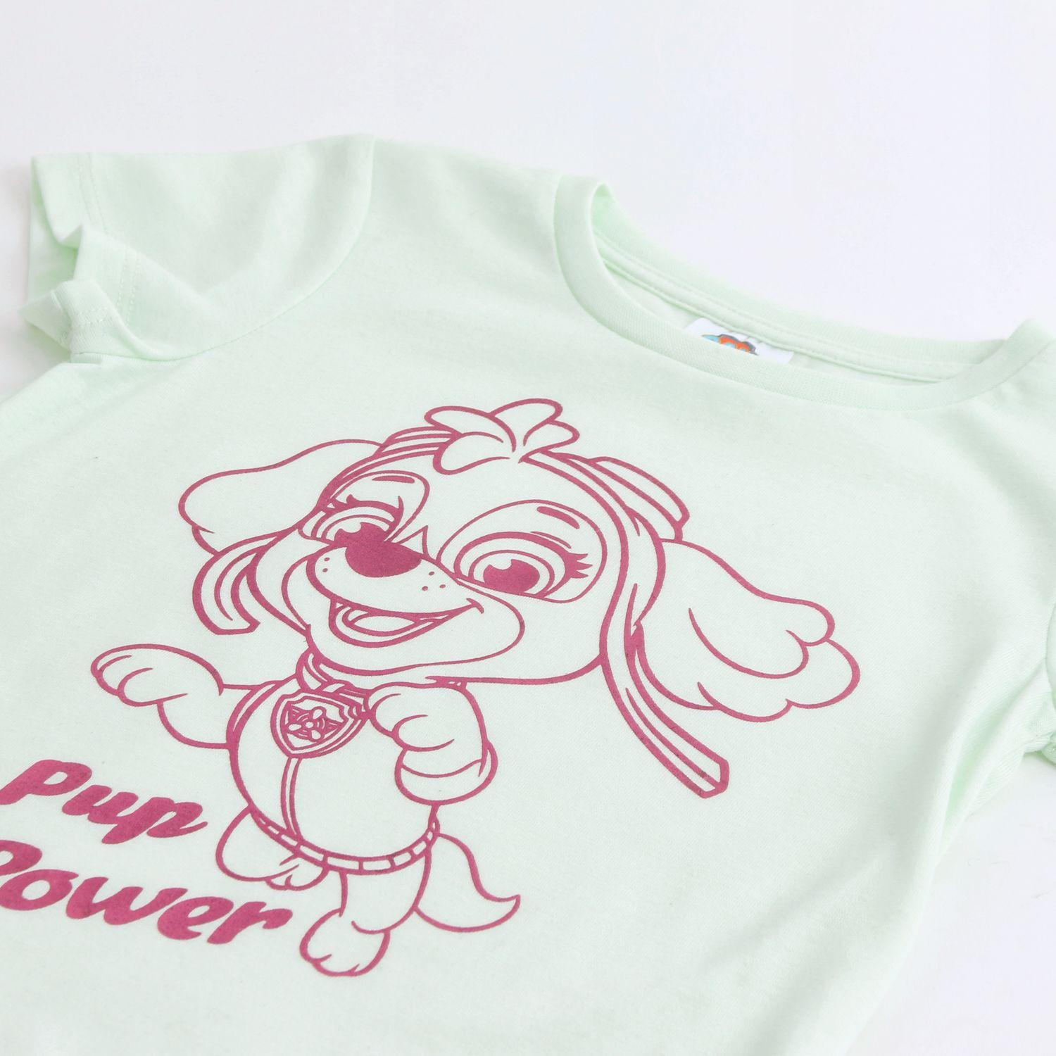 Polera Manga Corta Niña Paw Patrol Skye Foil Verde-3